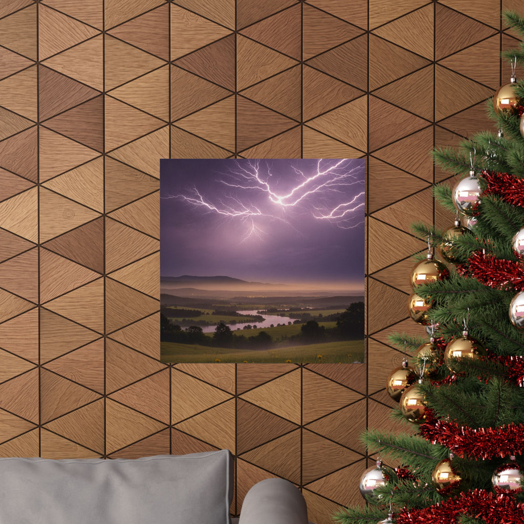 Scenic Nature — Lightning — Matte Poster