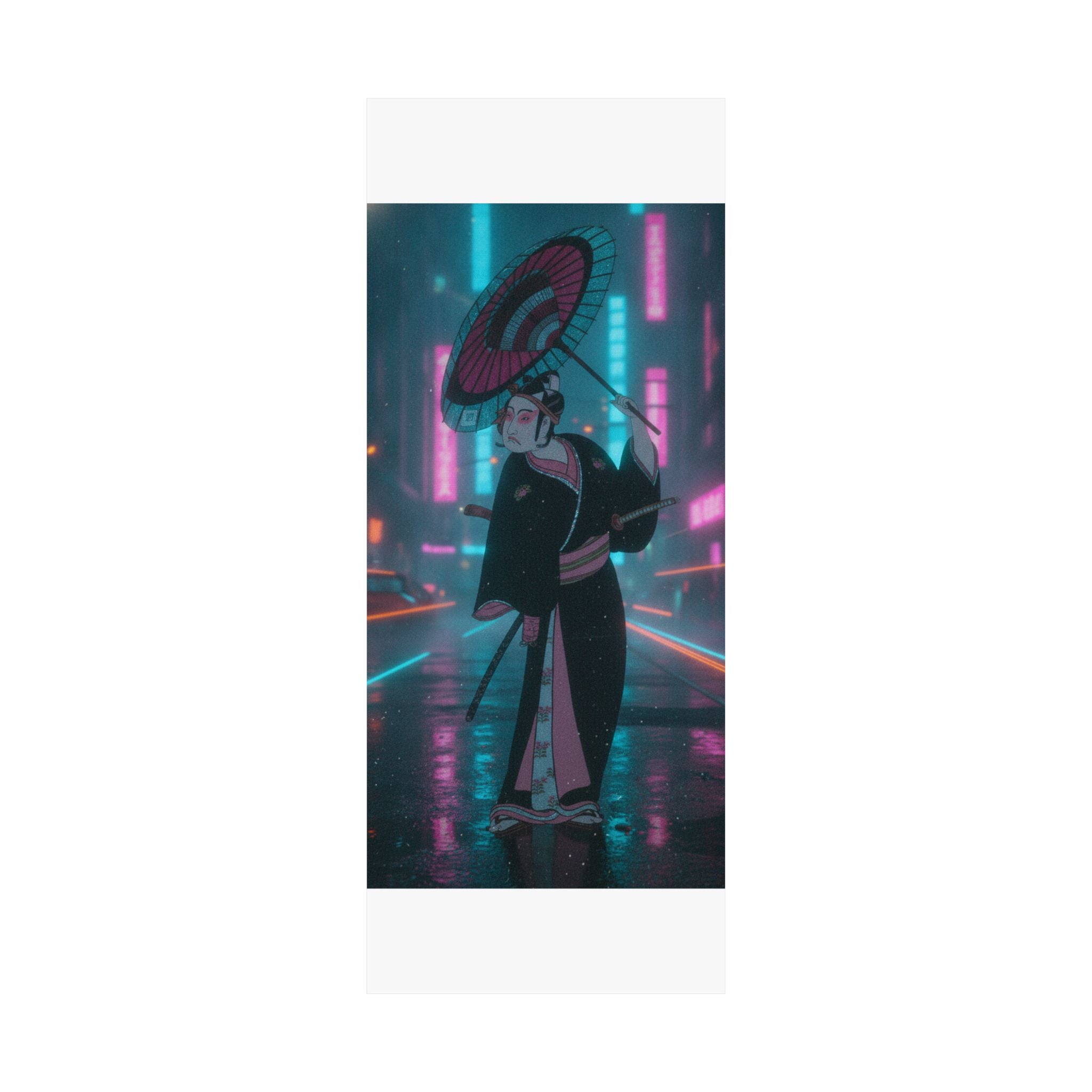 Neon Noir — The Third Ichikawa Yaozo In The Role Of The Otokodate Sukeroku — Matte Poster