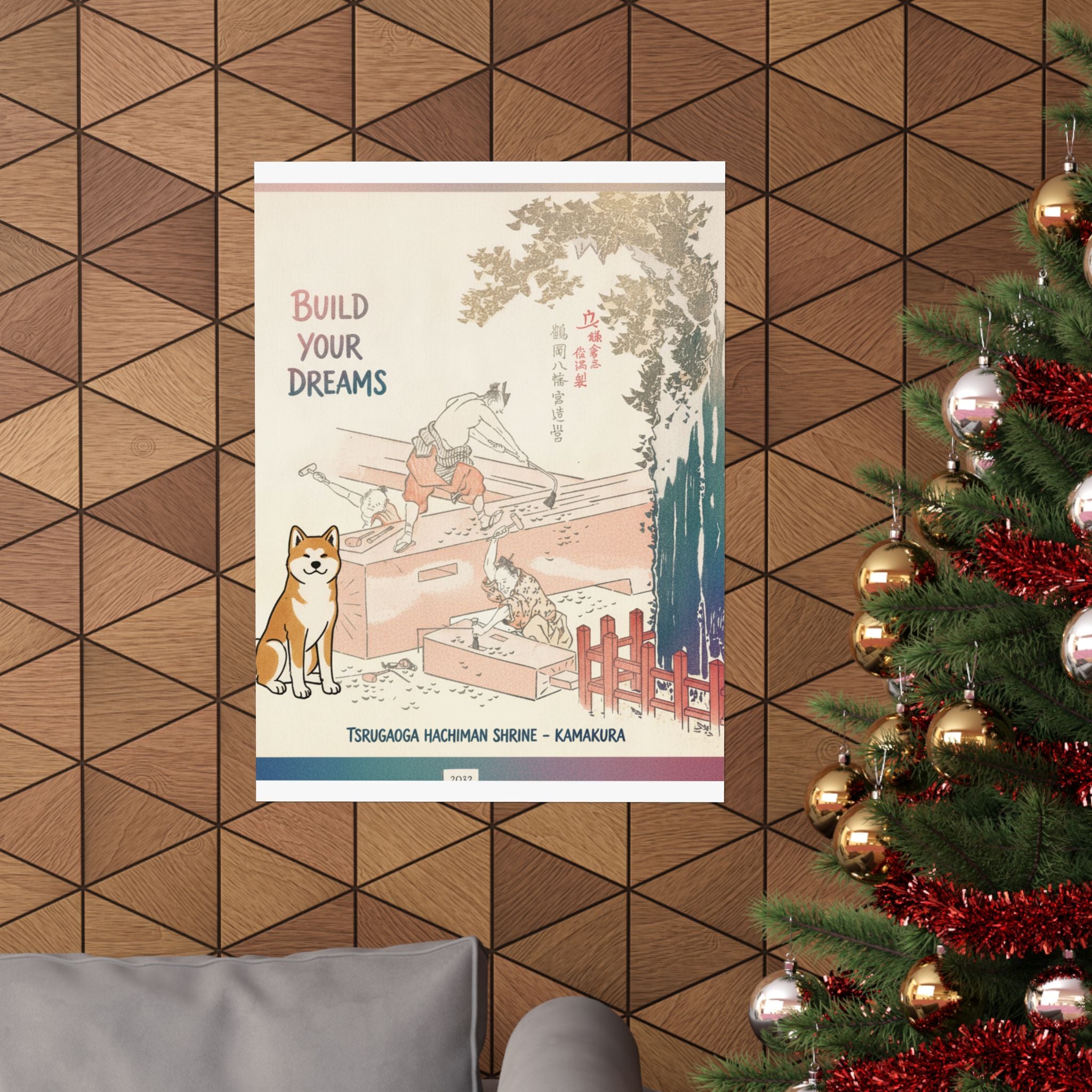 Affirmation — History Of Kamakura: Building Tsurugaoka Hachiman Shrine — Matte Poster