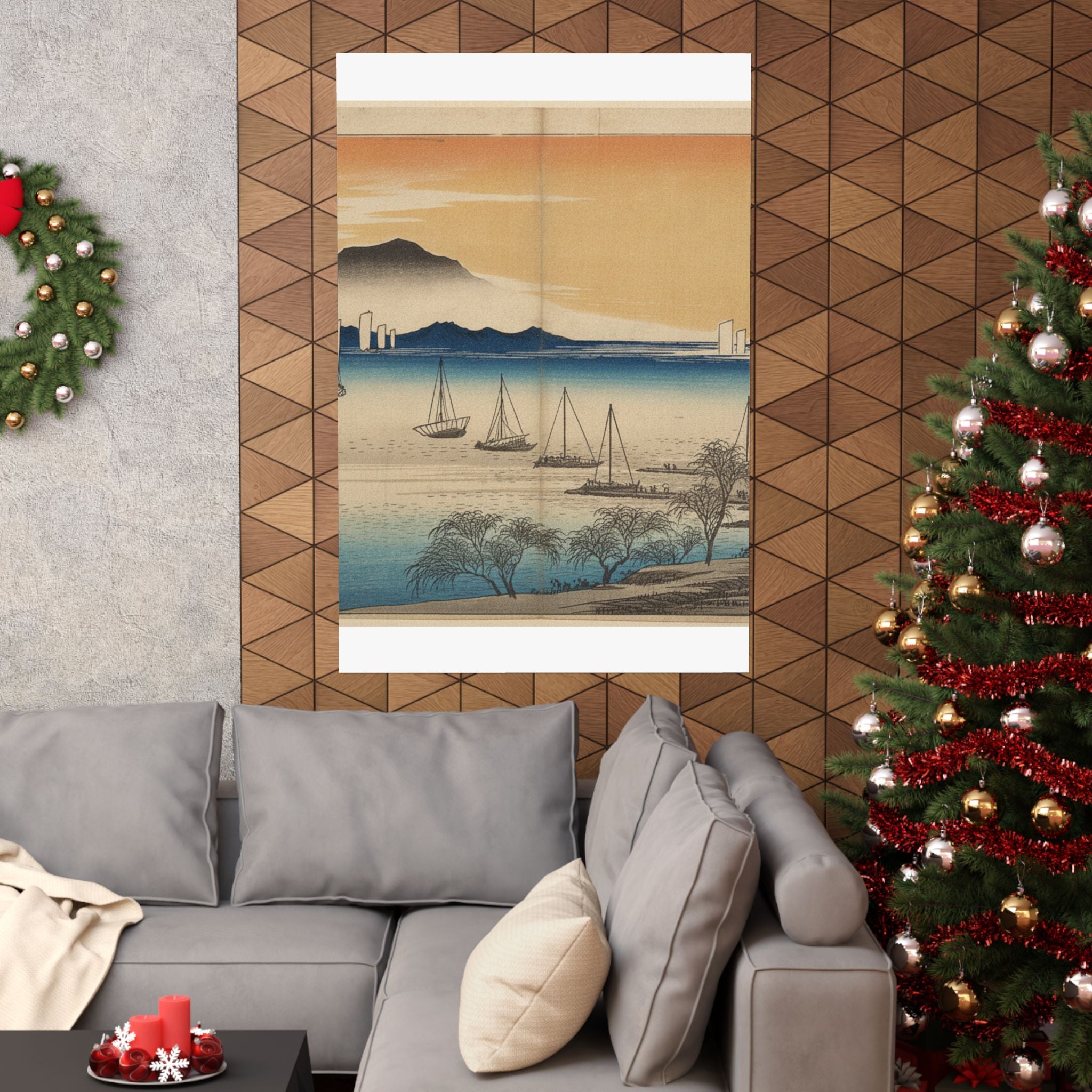 Affirmation — Sailing Boats Returning To Yabase, Lake Biwa — Matte Poster