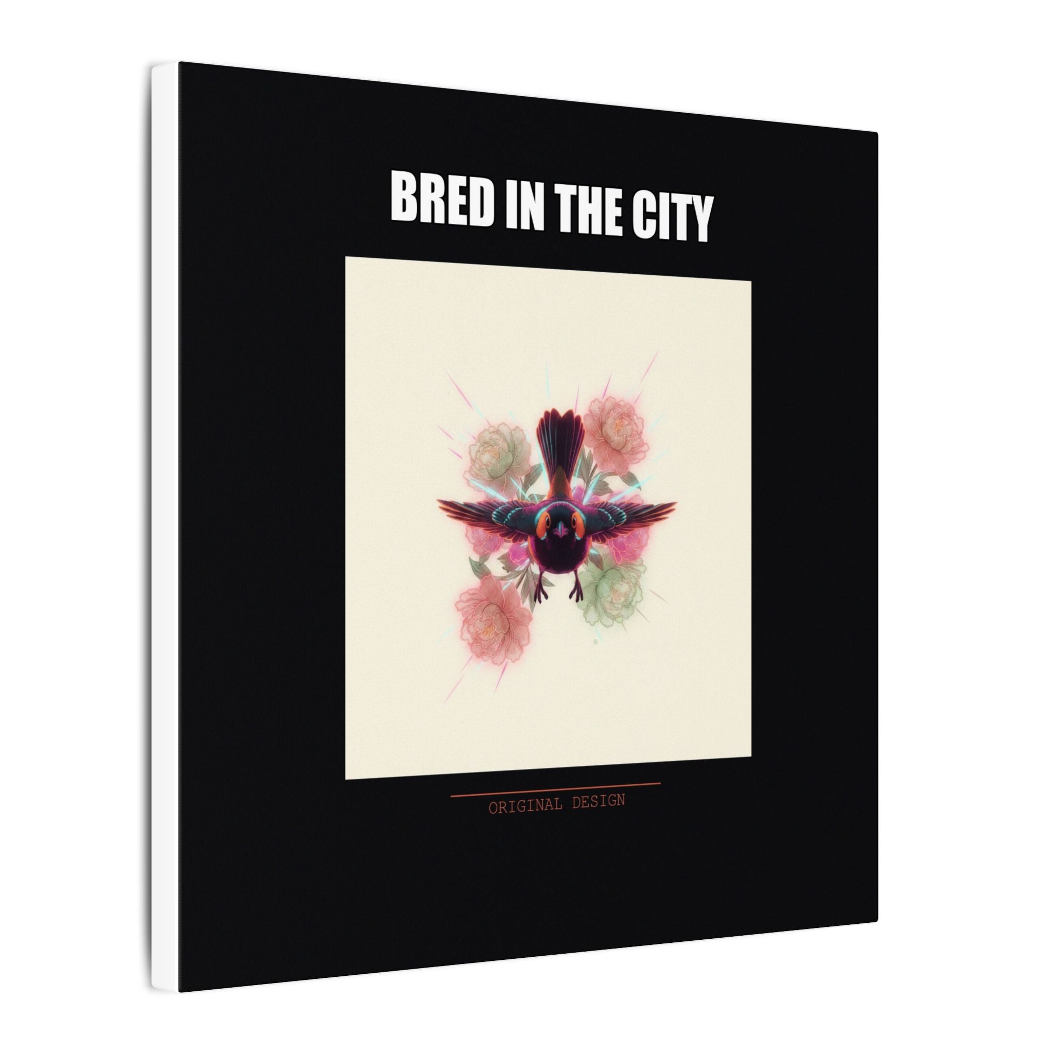 BRED IN THE CITY Flying Bird & Roses Matte Canvas