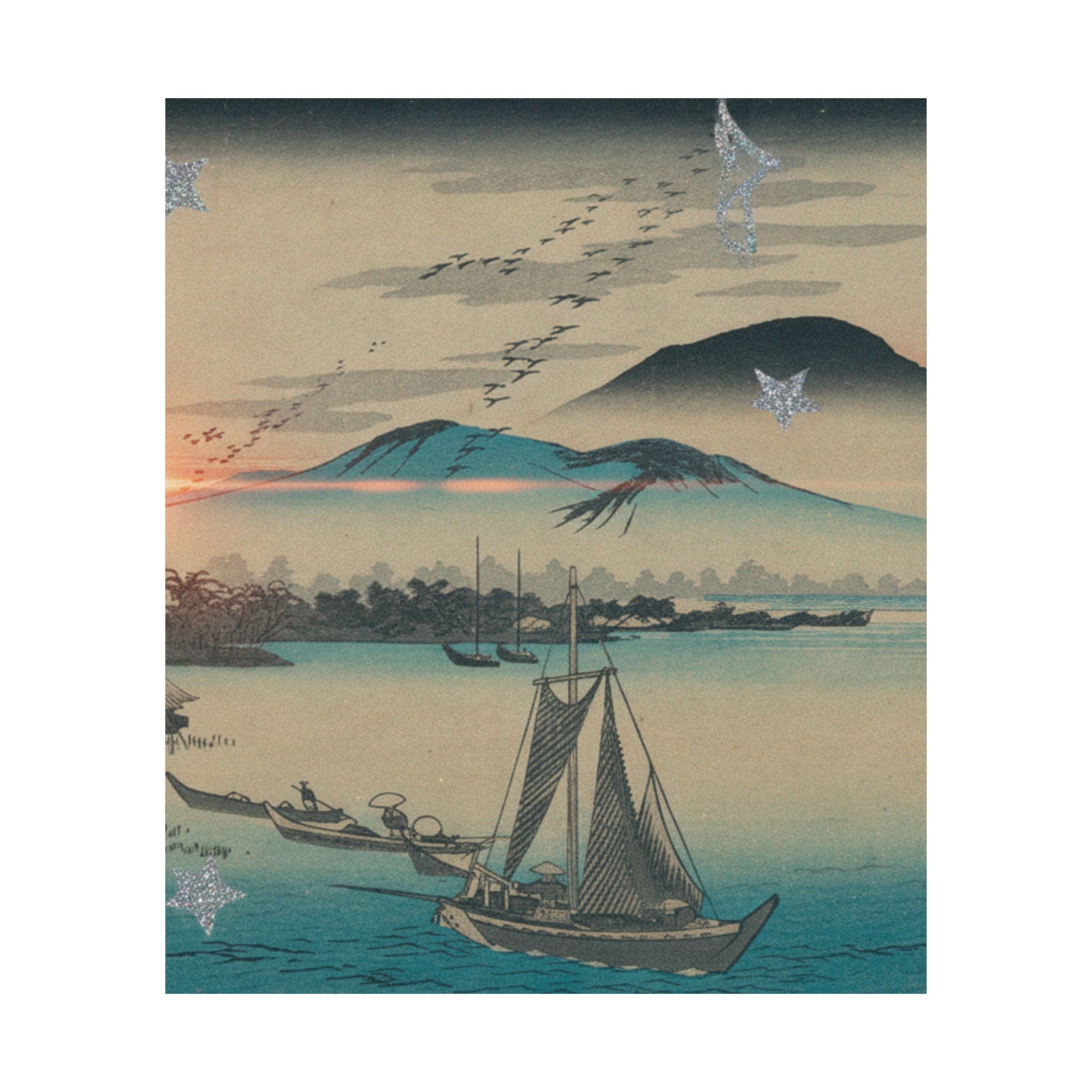 Cinematic — Geese Flying Down To Katada — Matte Poster