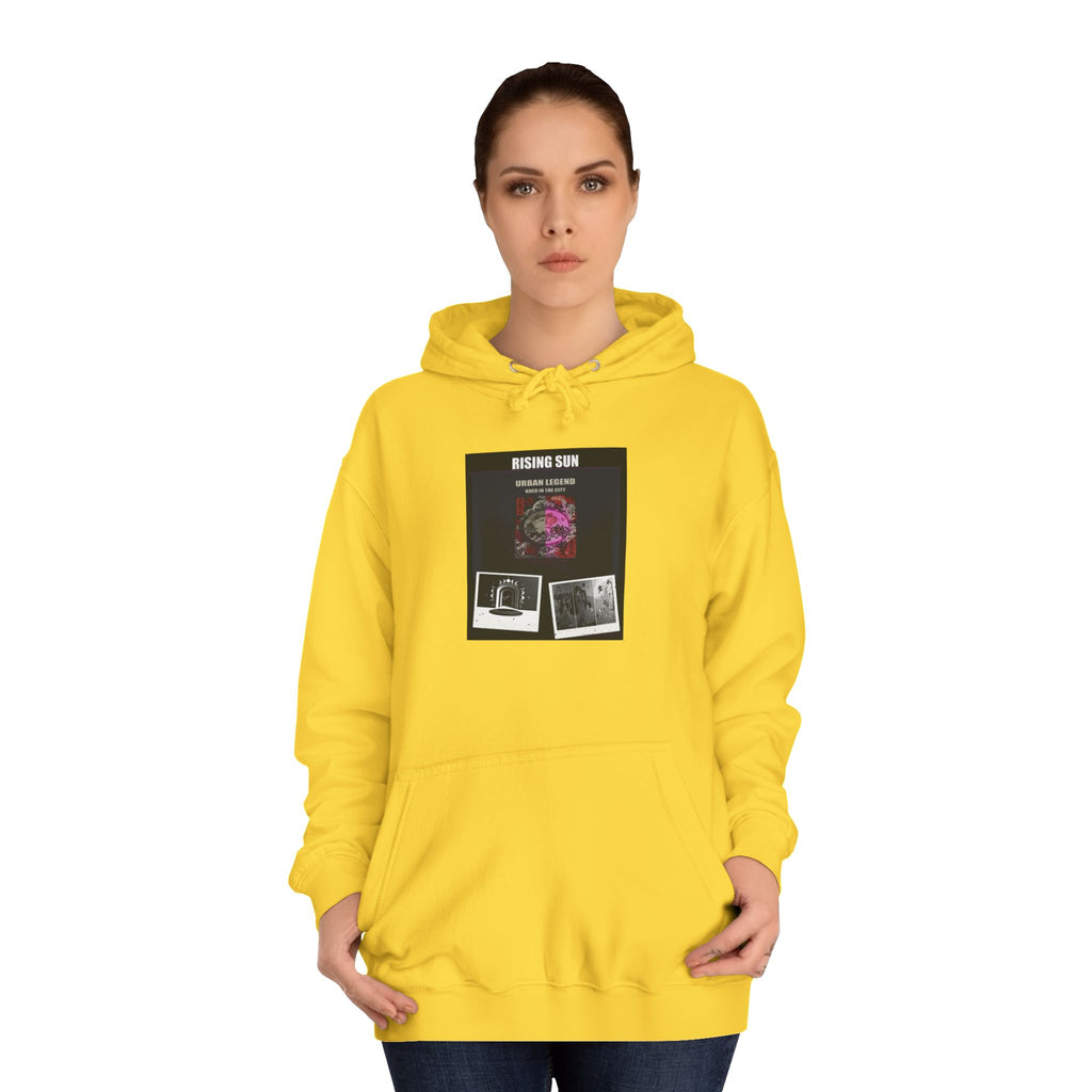 RISING SUN Magenta Night Poster Collage Hoodie