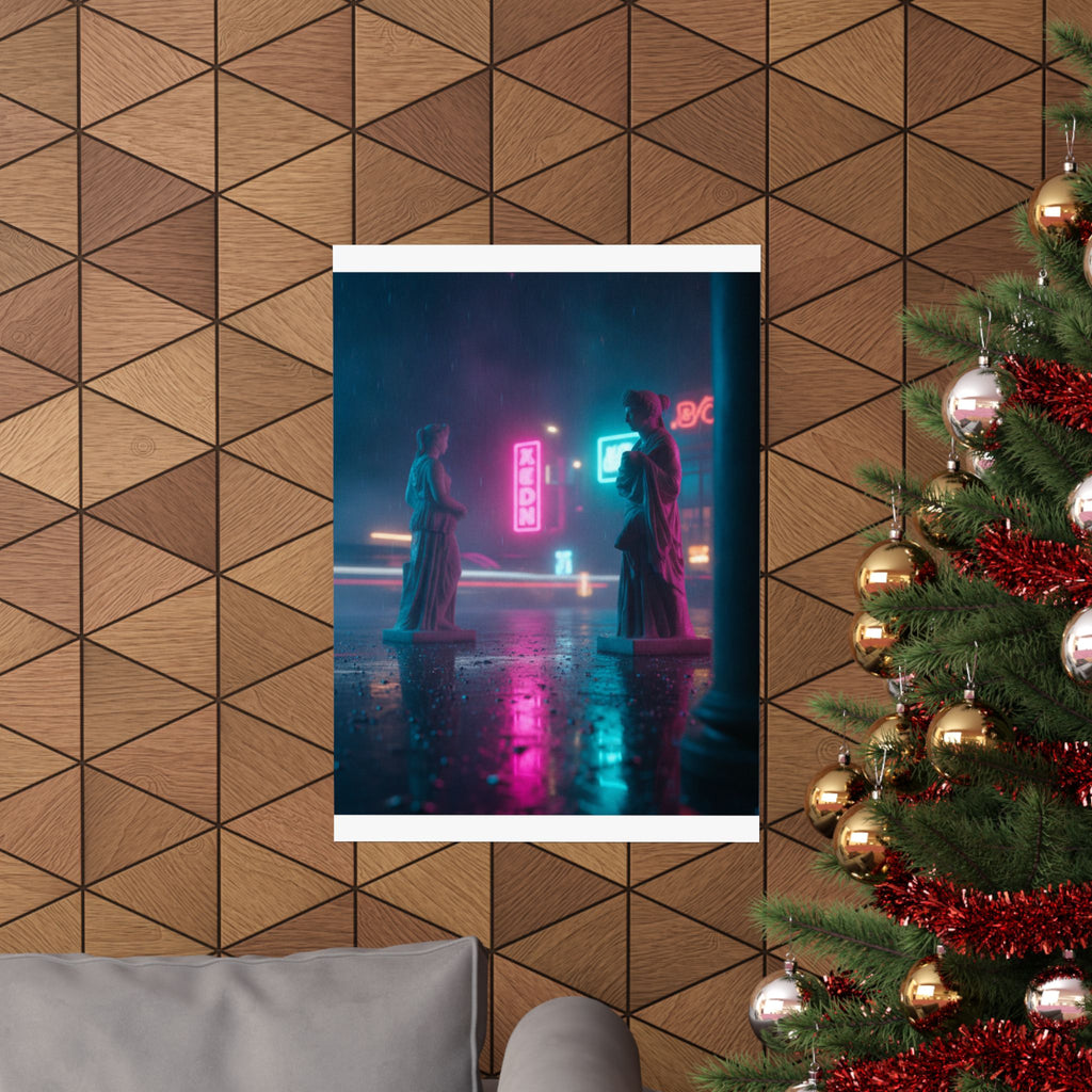 Neon Noir — Person — Matte Poster