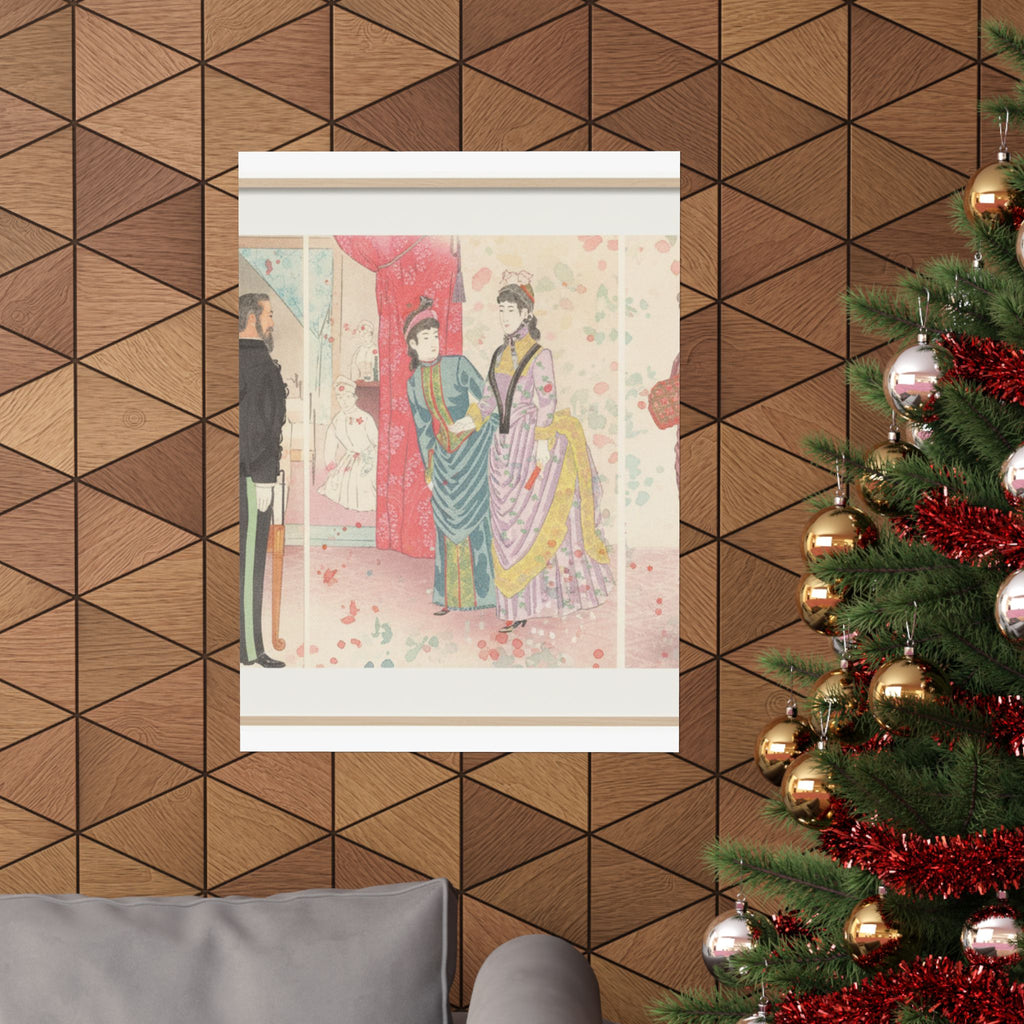Watercolor — Illustration Of The Empress Visiting A Field Hospital [In Hiroshima] (Yasen Byōi — Matte Poster