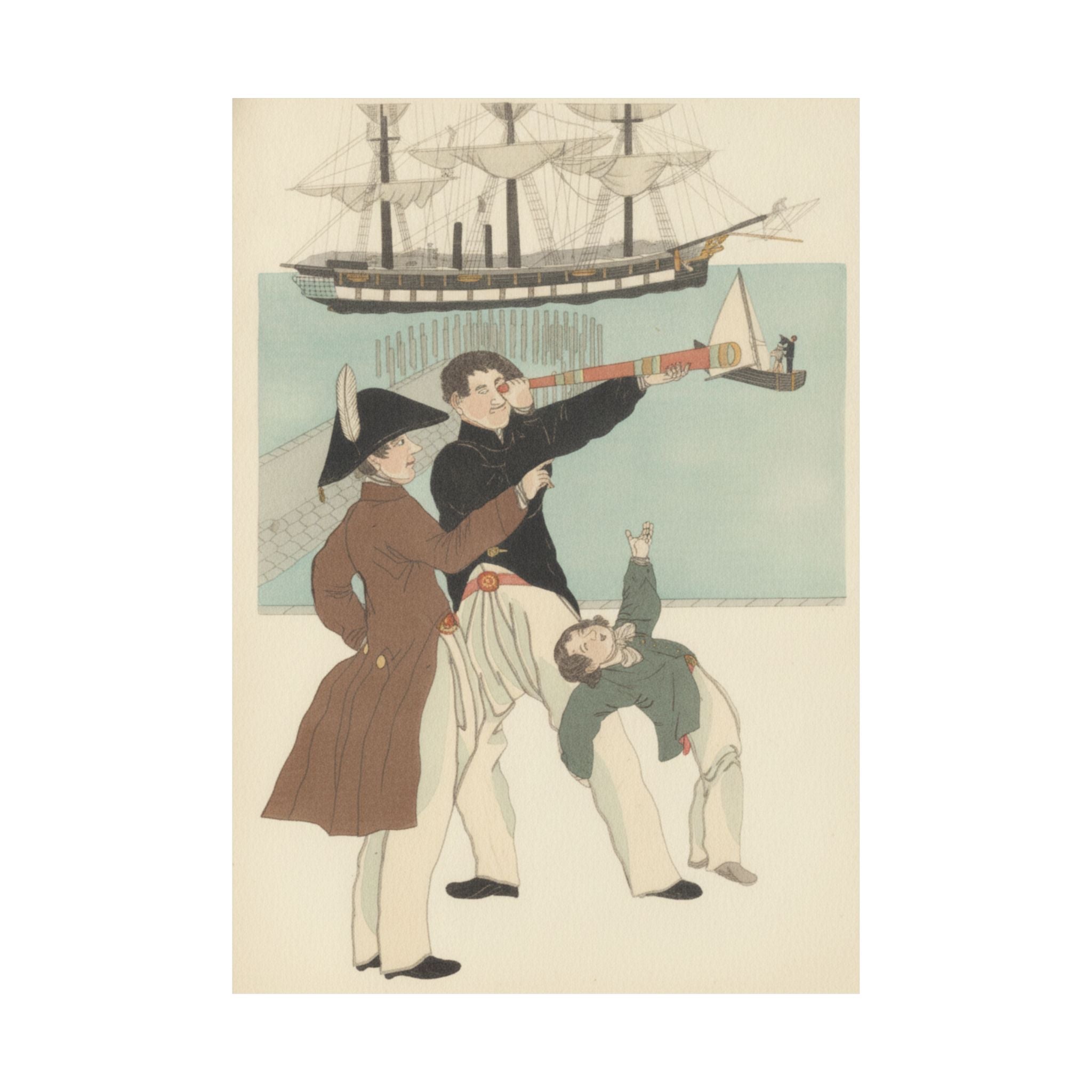 Botanical — Russians Enjoying A Holiday In Yokohama (Yokohama Kyūjitsu Roshiajin Yūkō) — Matte Poster