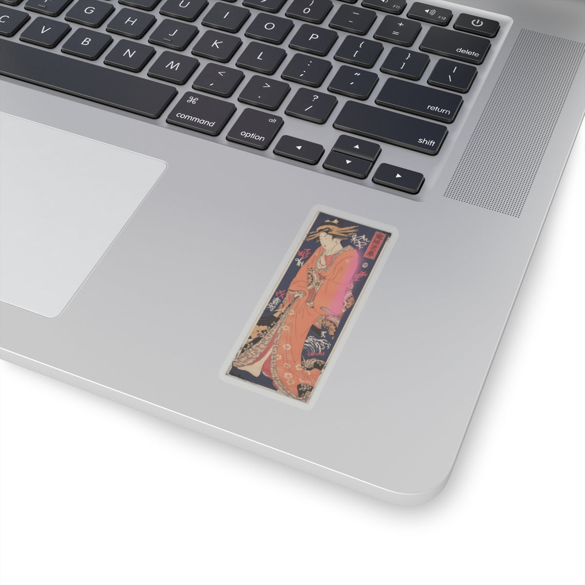 Japanese Street — Geisha, Probably A Singing Girl — Kiss-Cut Sticker
