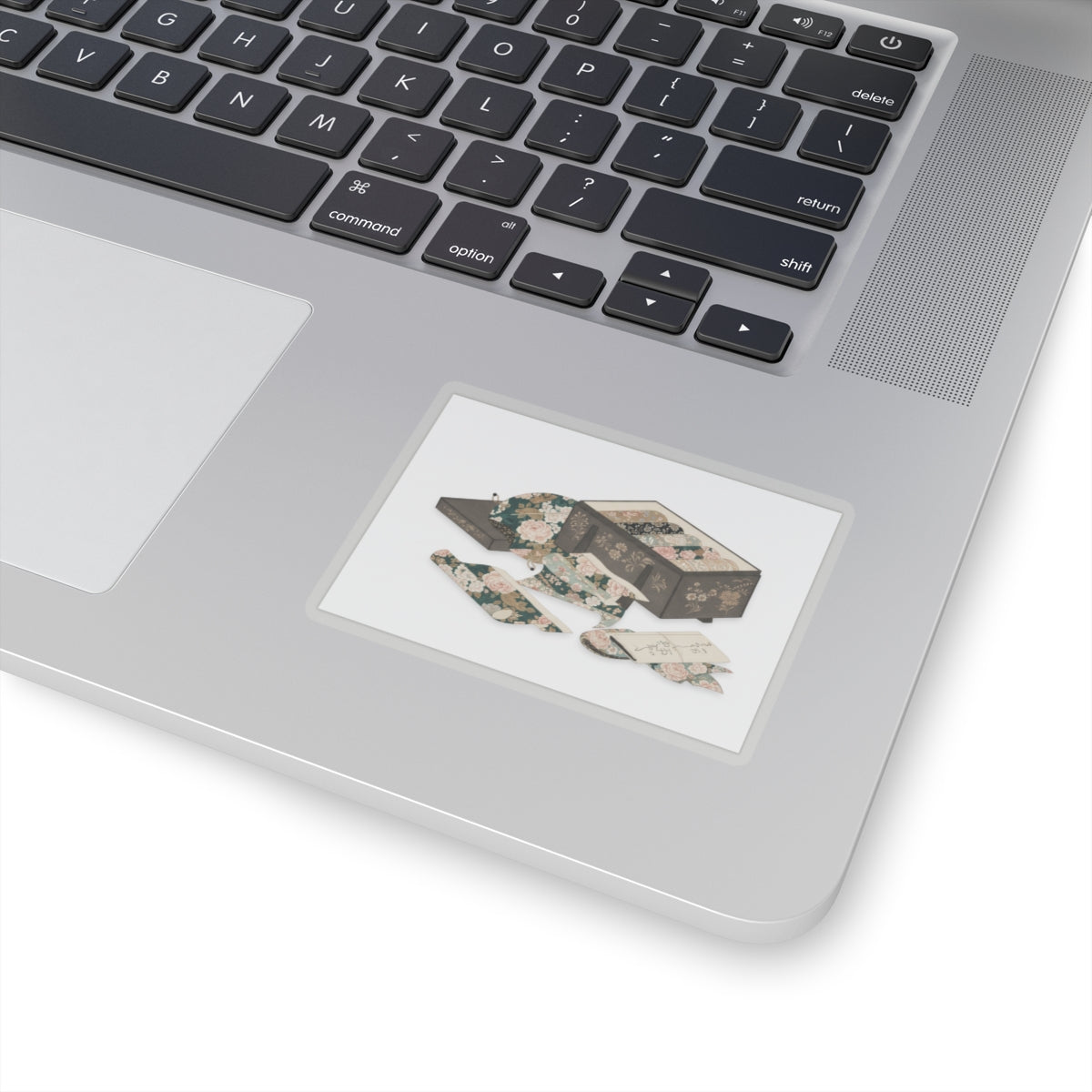 Ecommerce Main — Box With Draperies — Kiss-Cut Sticker