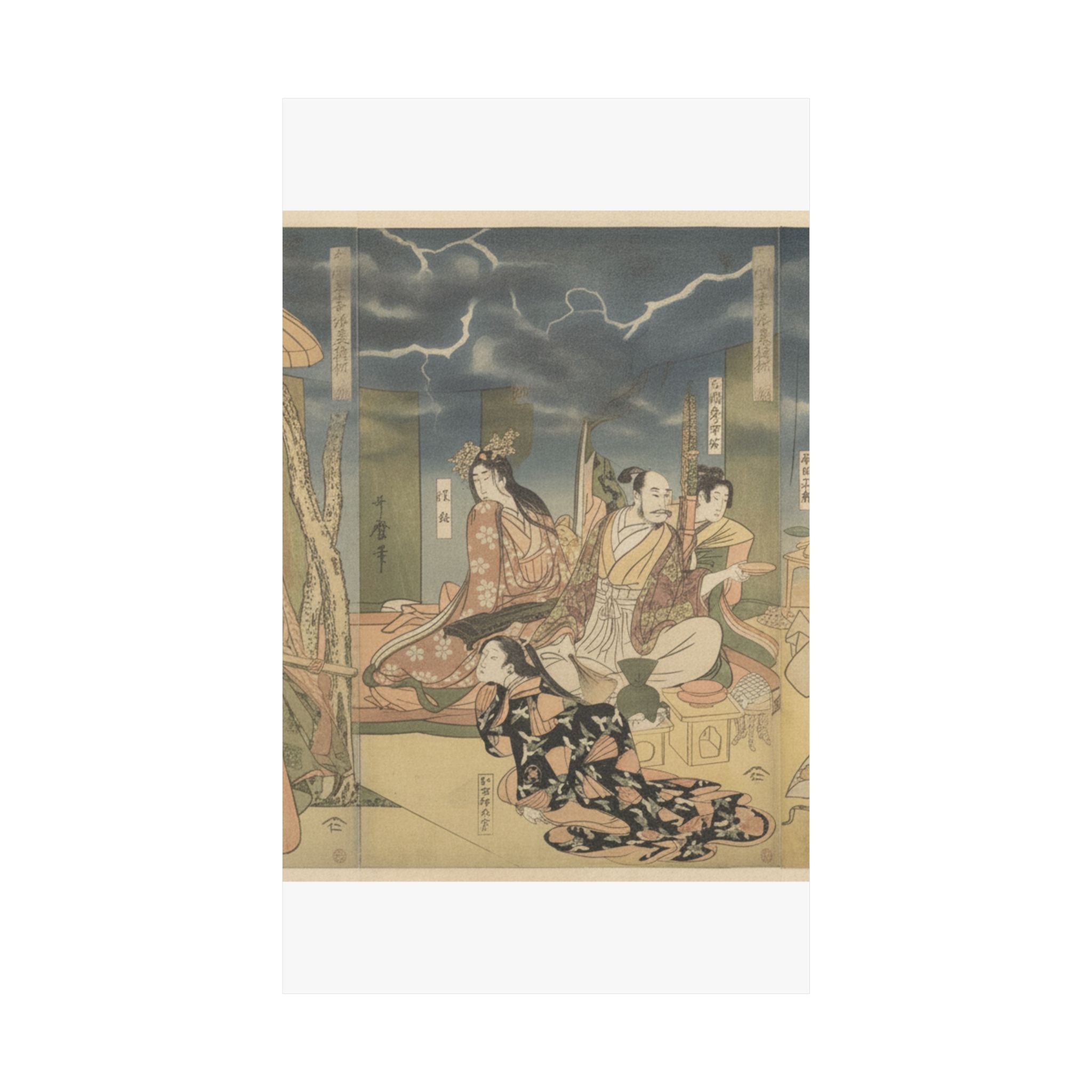 Dramatic Storm — A View Of The Pleasures Of The Taiko And His Five Wives At Rakutō — Matte Poster