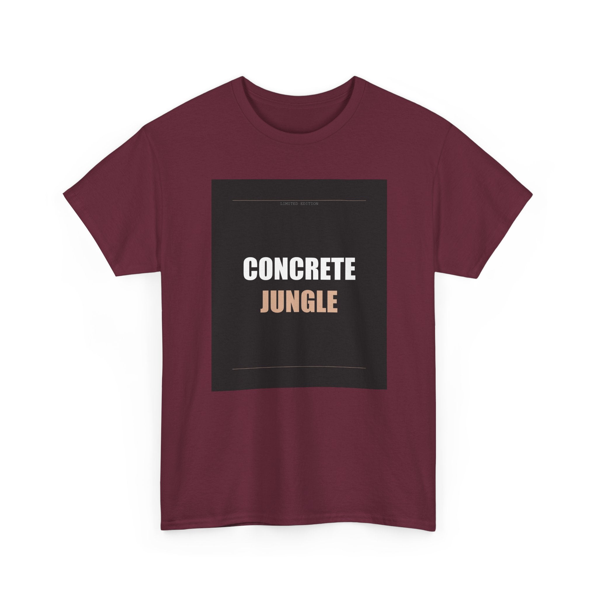 CONCRETE JUNGLE Bold Typography Streetwear Tee