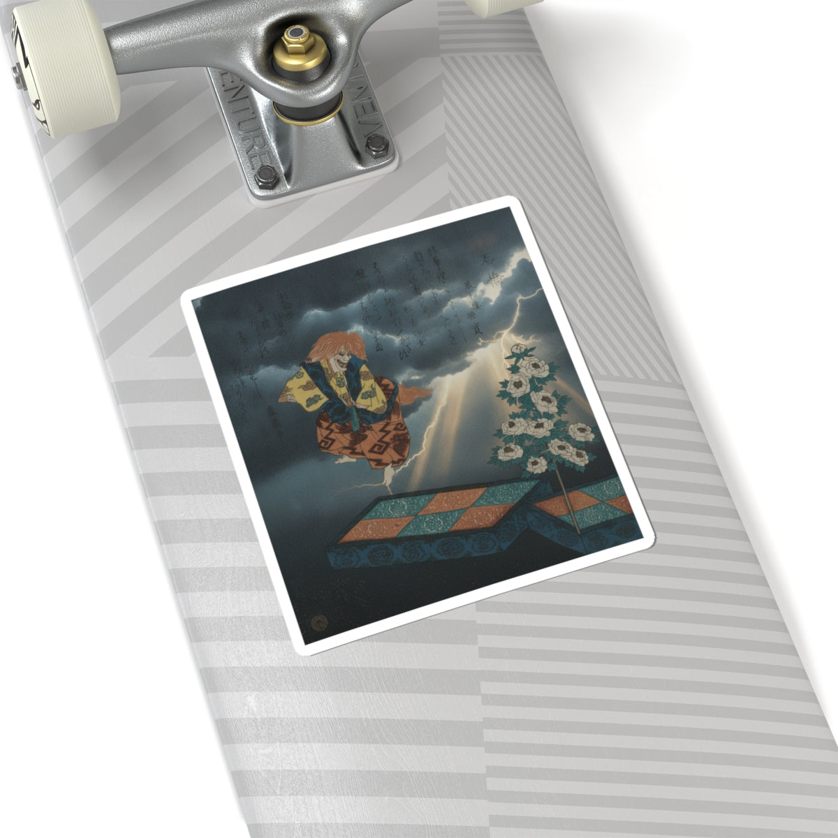 Dramatic Storm — Scene From Noh Dance — Kiss-Cut Sticker