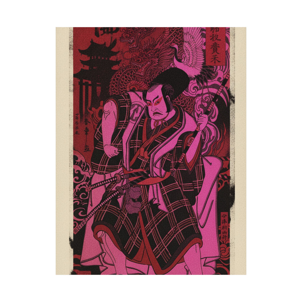 Japanese Street — The Actor Nakamura Sukegorō Ii As A Samurai Disguised As A Shichō Or Attendant A — Matte Poster