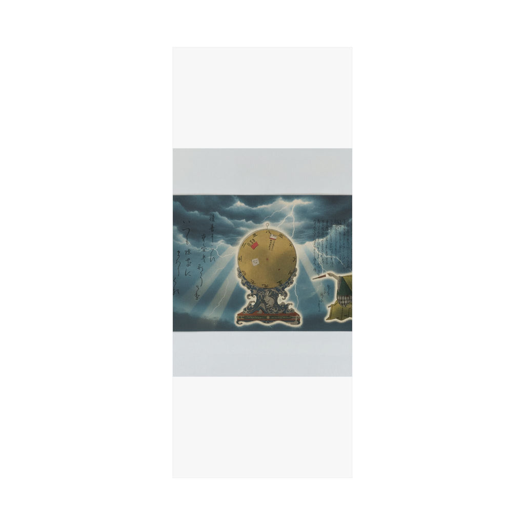 Dramatic Storm — Moveable Rotating Calendar Mounted On Elaborate Wave-Base With Rabbit Crest — Matte Poster