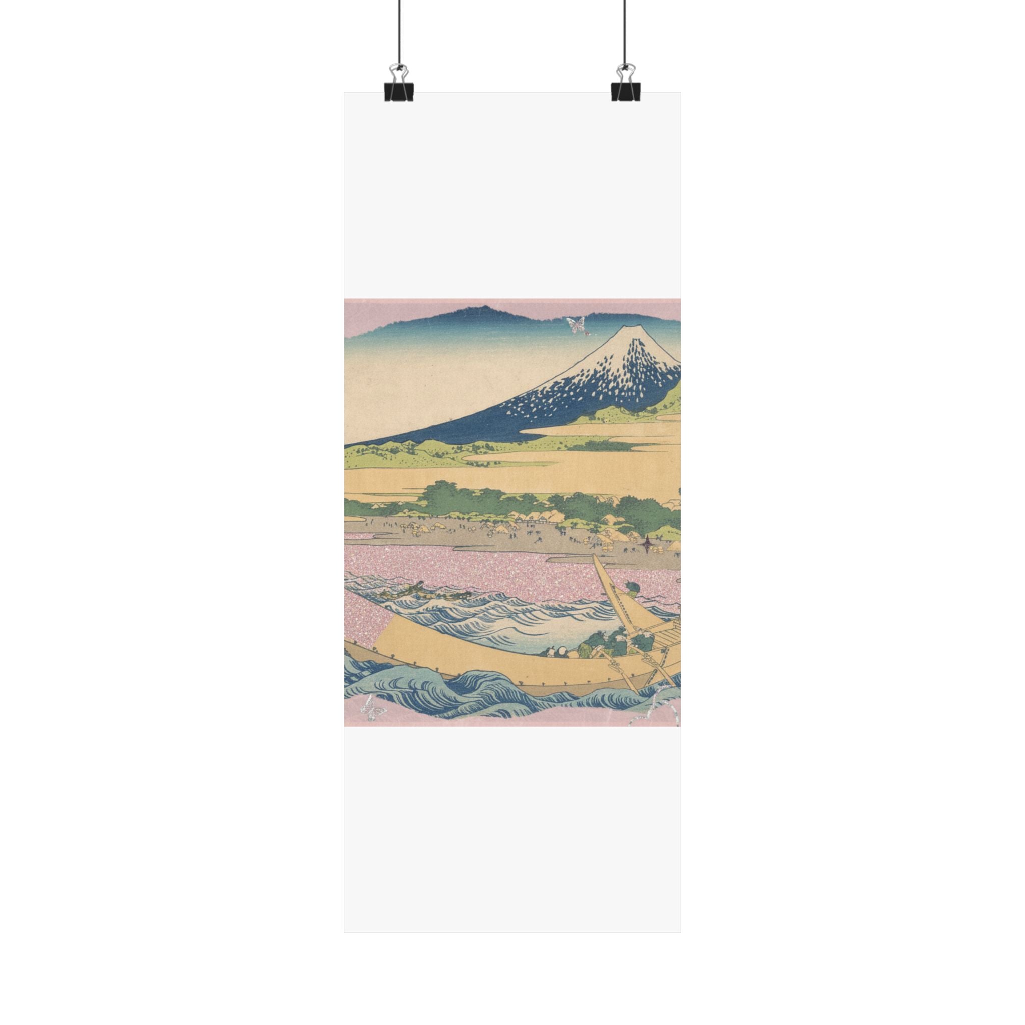 Scenic Nature — Tago Bay Near Ejiri On The Tōkaidō (Tōkaidō Ejiri Tago No Ura Ryaku Zu), From Th — Matte Poster