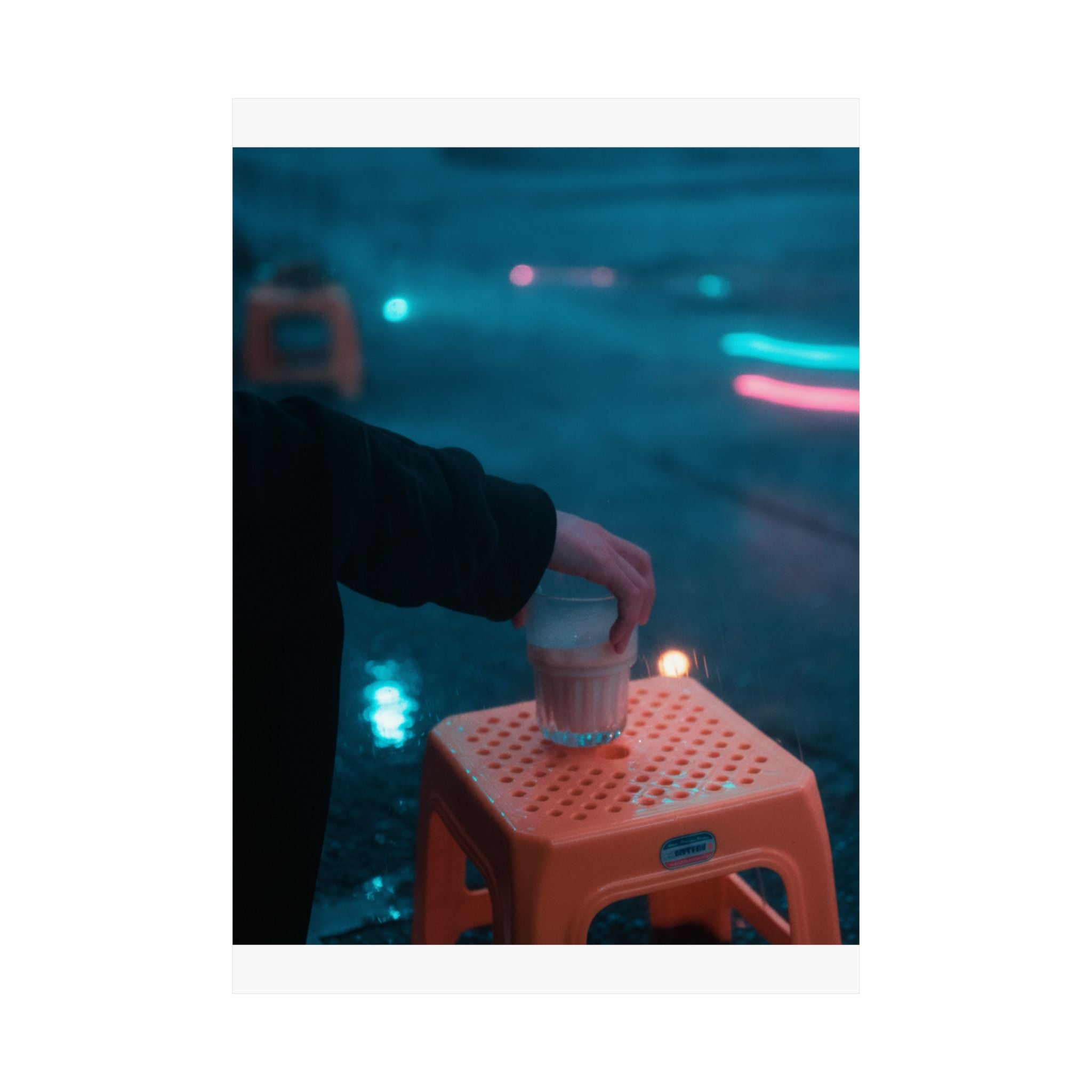 Neon Noir — Person — Matte Poster