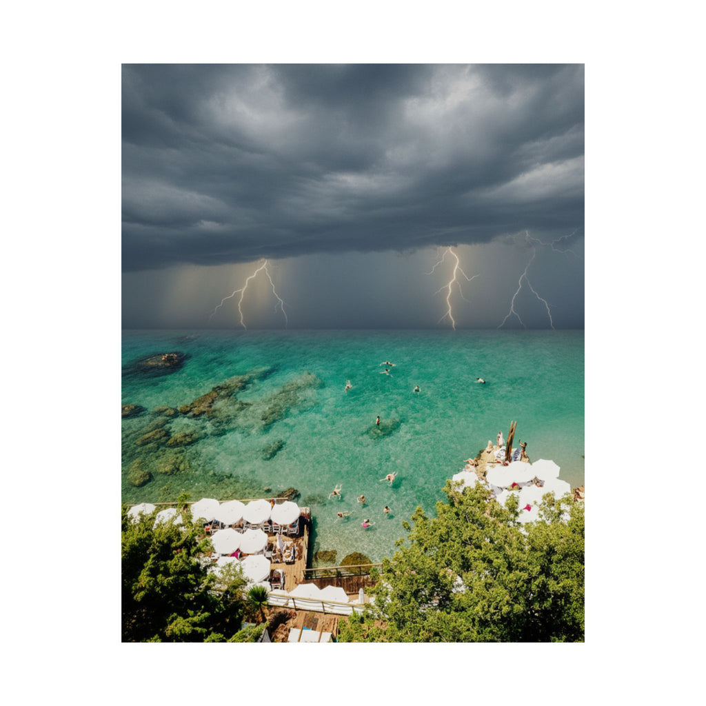 Dramatic Storm — Beach — Matte Poster