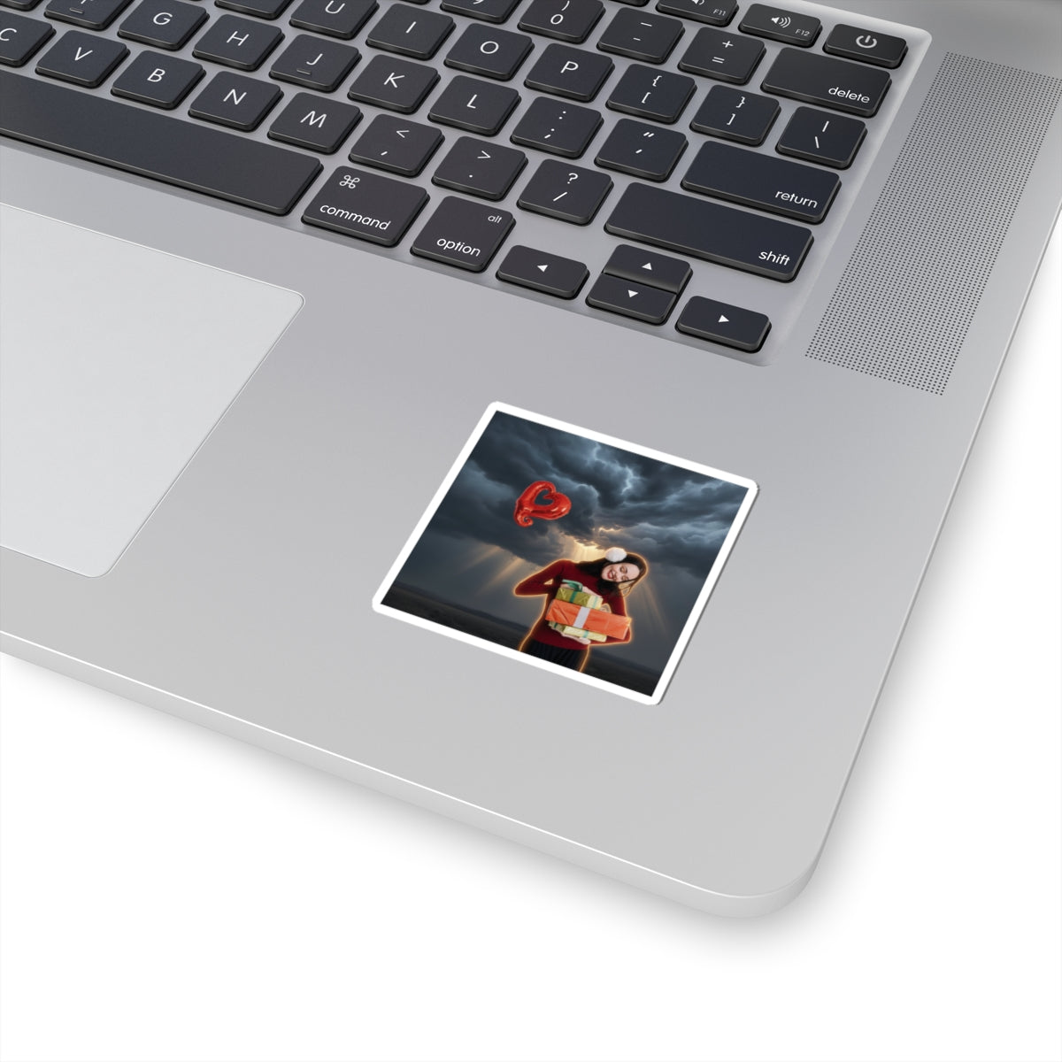 Dramatic Storm — Person — Kiss-Cut Sticker