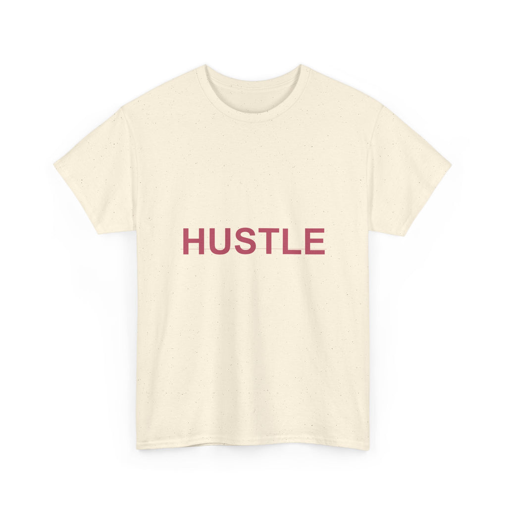 HUSTLE Bold Crimson Minimal Typography Graphic Tee