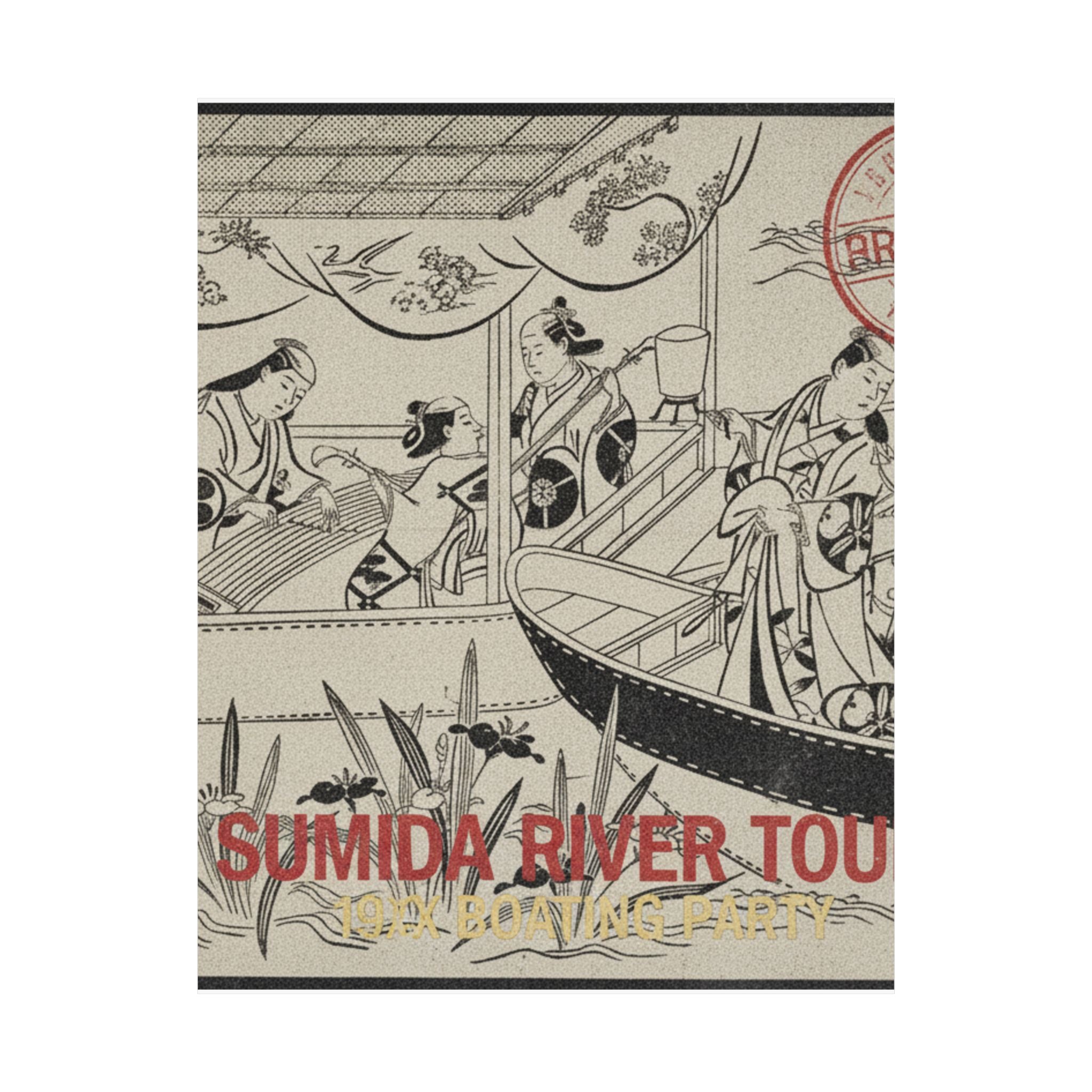 Vintage Bootleg — An Actor'S Boating Party On The Sumida River — Matte Poster
