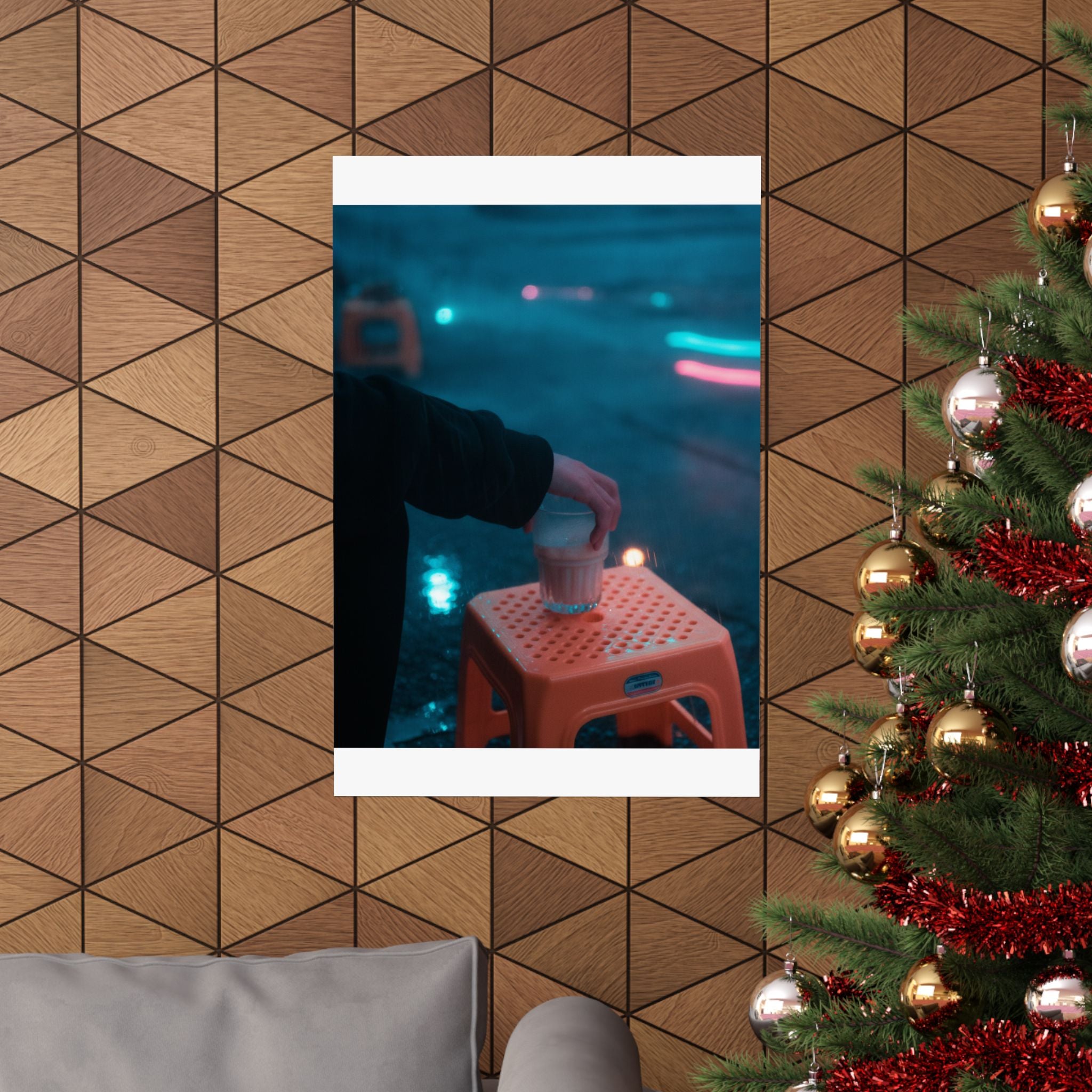 Neon Noir — Person — Matte Poster