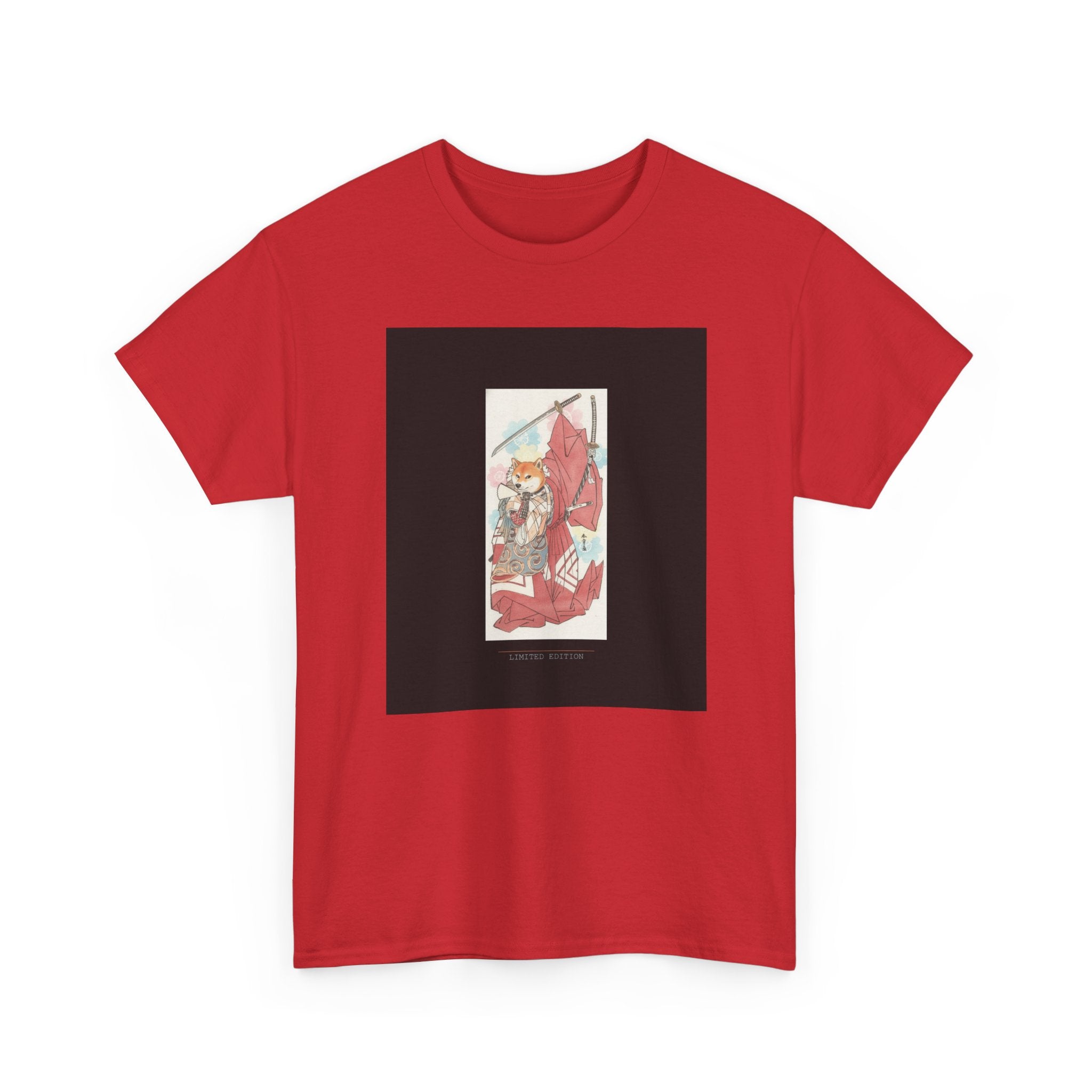 Shiba Inu Samurai Katana Watercolour Ukiyo-e Graphic Tee