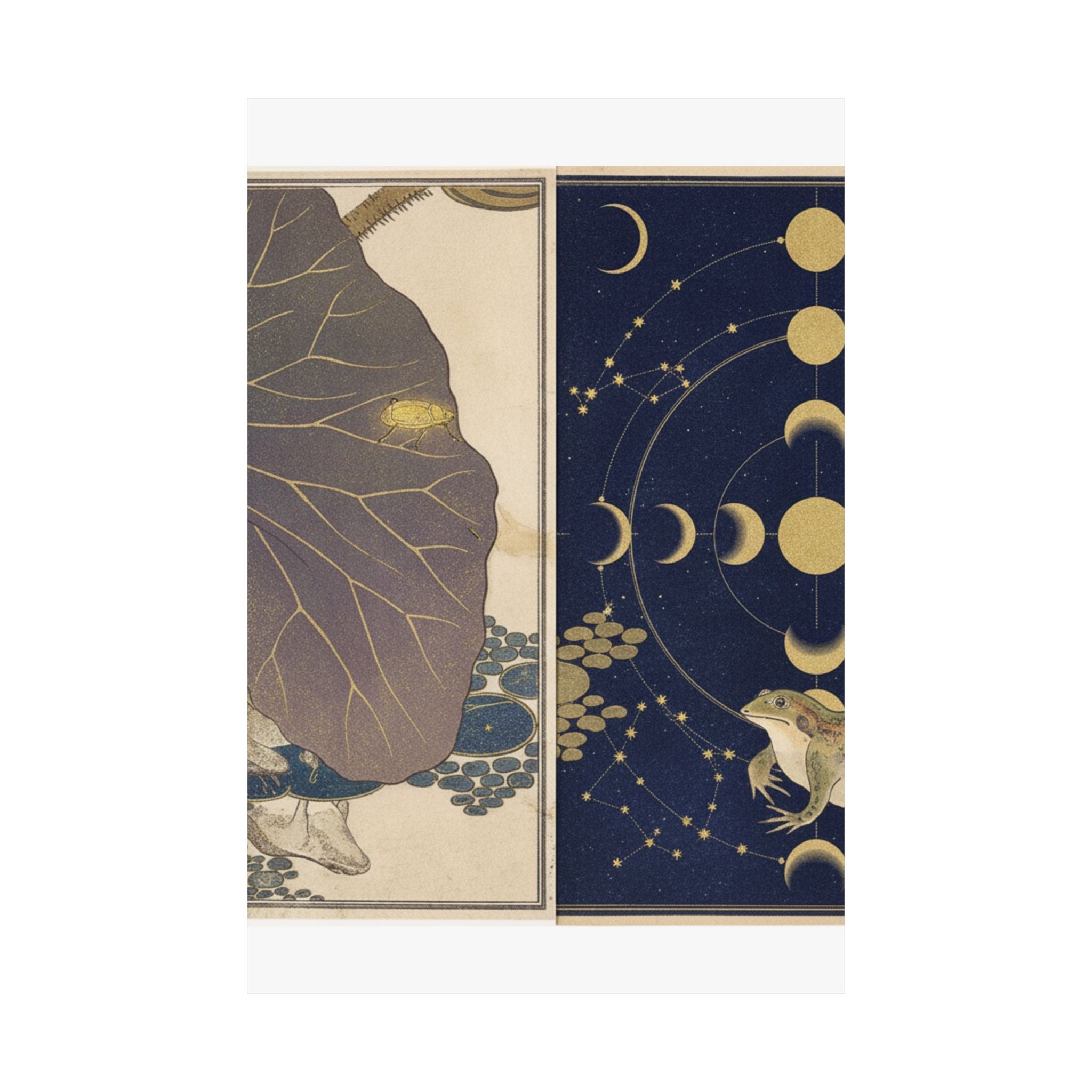 Celestial — Frog (Kaeru); Gold Beetle (Kogane Mushi), From The Picture Book Of Crawling Crea — Matte Poster