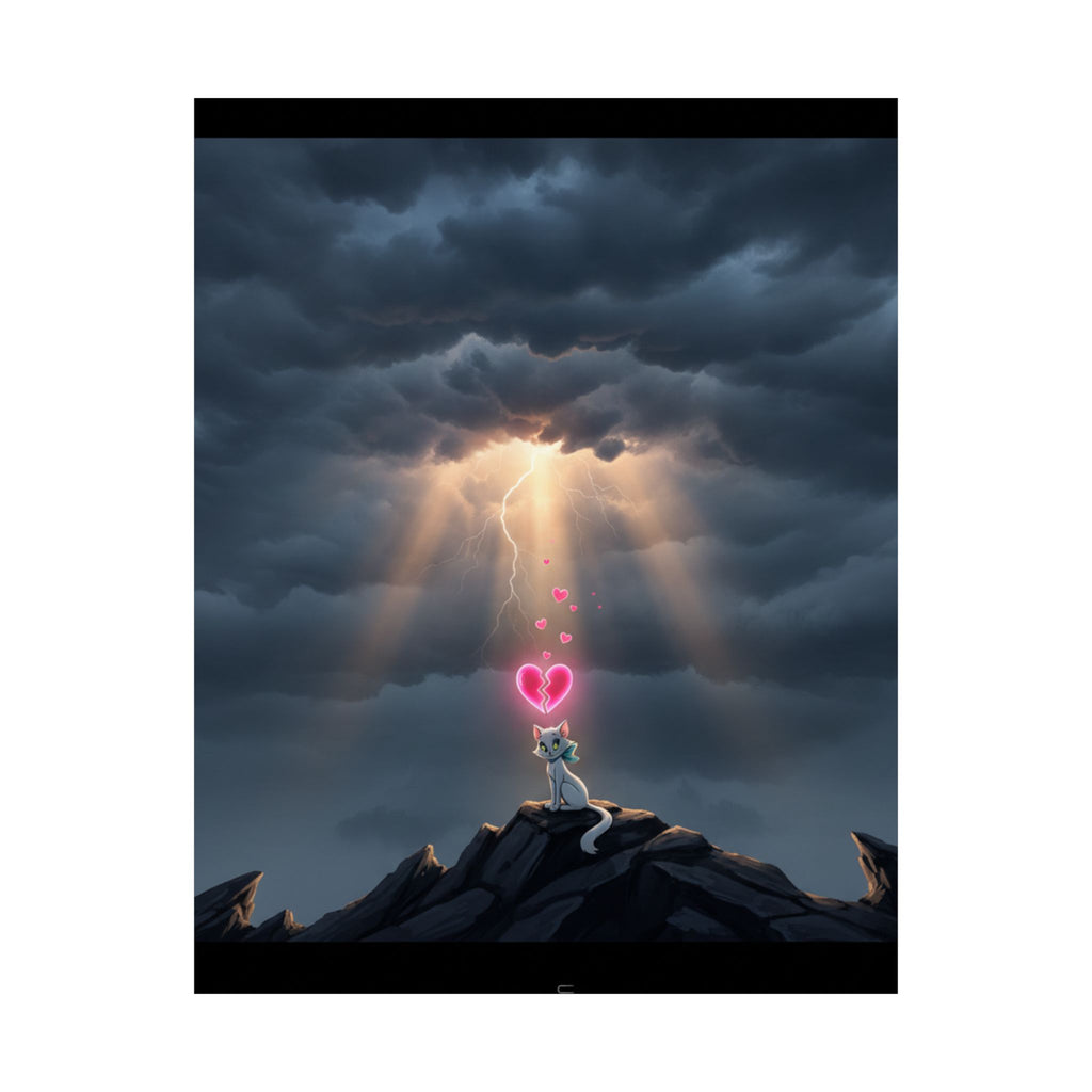 Dramatic Storm — Cat — Matte Poster