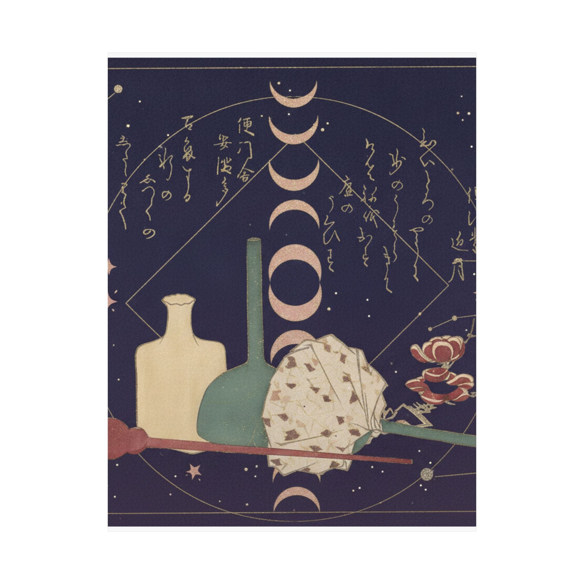 Celestial — Glass-Wares With Plum Blossoms — Matte Poster