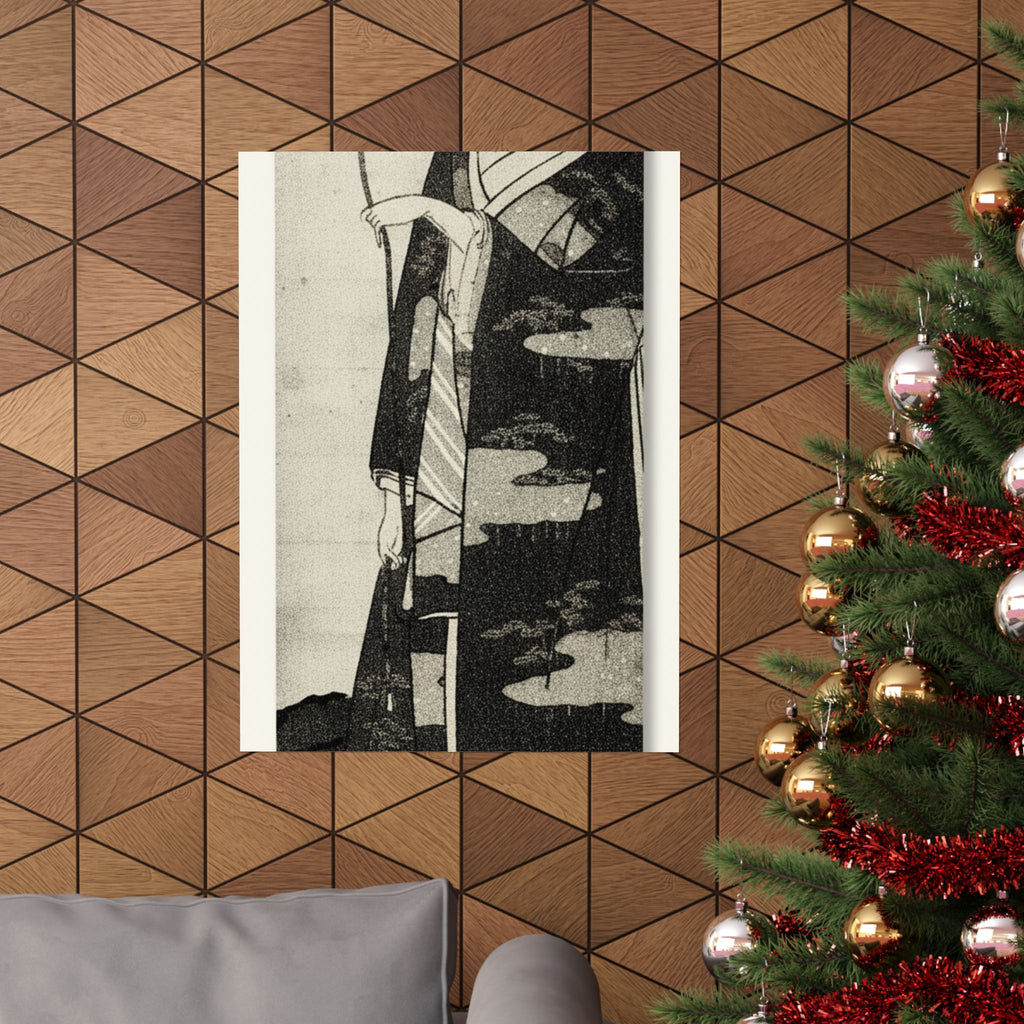 Ecommerce Main — A Woman Playing With A Monkey Which Has Climbed A Tree — Matte Poster