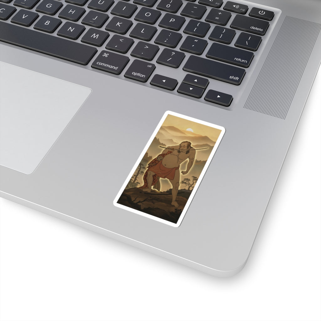 Scenic Nature — The Second Nakamura Sukegoro As A Man Entirely Nude Save For Loin Cloth — Kiss-Cut Sticker