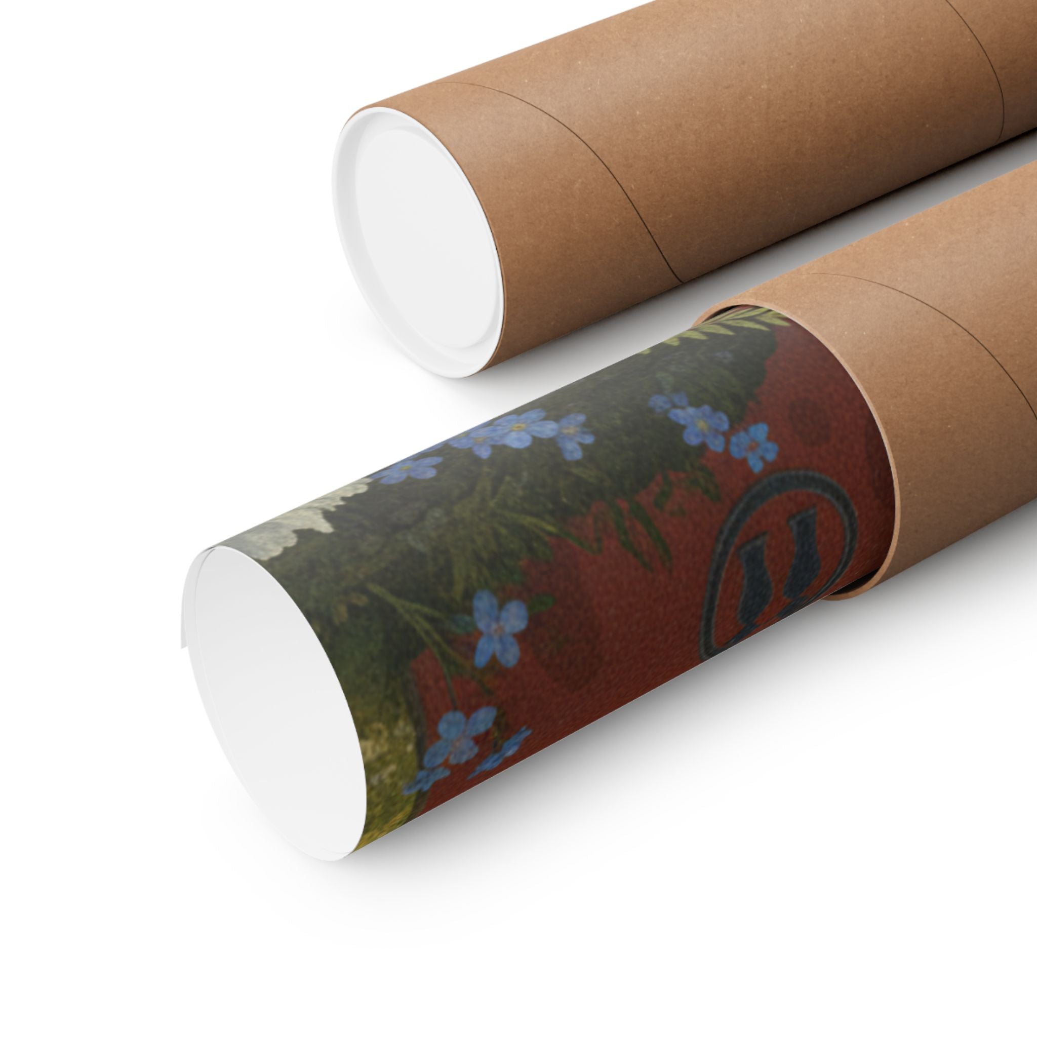 Scenic Nature — Red Lacquer Box And Water-Pot — Matte Poster