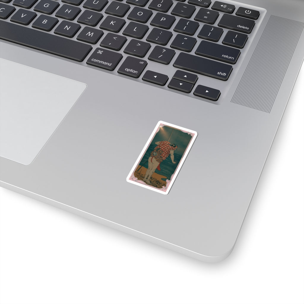 Cinematic — The Actor Otani Hiroemon Iii As Man Ready To Wade Into The Sea With A Drawn Swor — Kiss-Cut Sticker