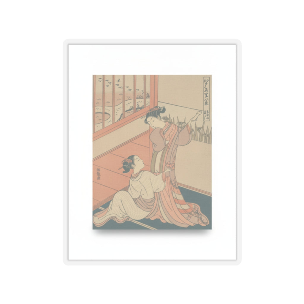 Ecommerce Main — The Flying Down Of Wild Geese At Yoshiwara — Kiss-Cut Sticker