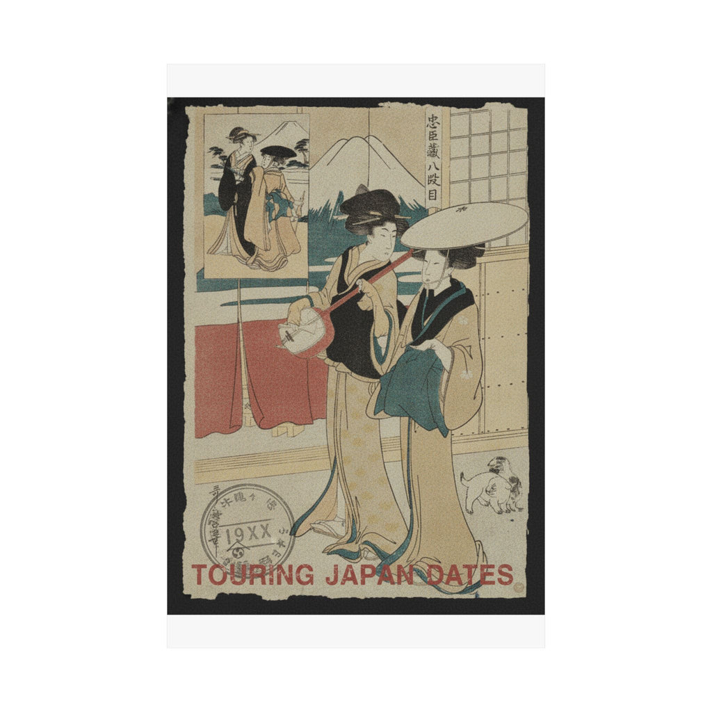 Vintage Bootleg — Two Tori-Oi, Or Itinerant Women Musicians Of The Eta Class — Matte Poster