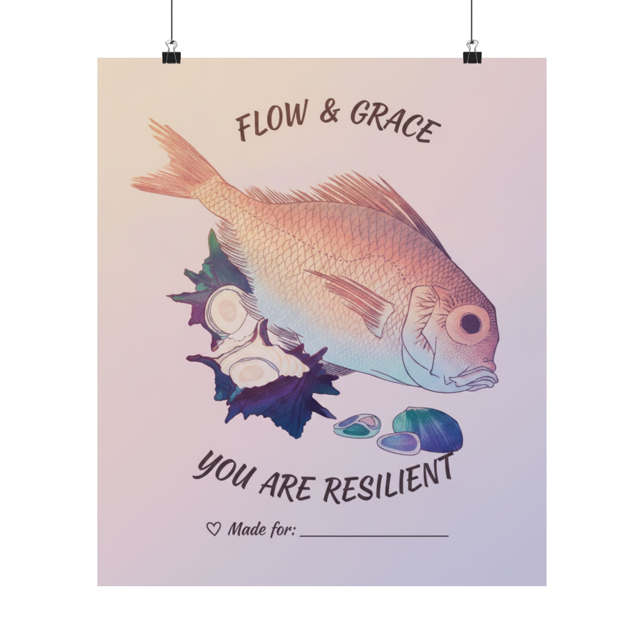 Affirmation — Tai Fish And Top-Shells — Matte Poster