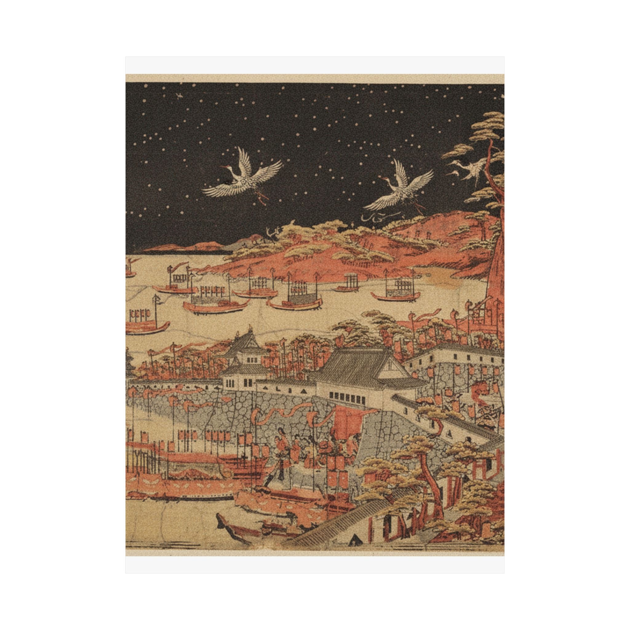 Japanese Street — Battle Of Ichi–No–Tani, March 21, 1184 — Matte Poster
