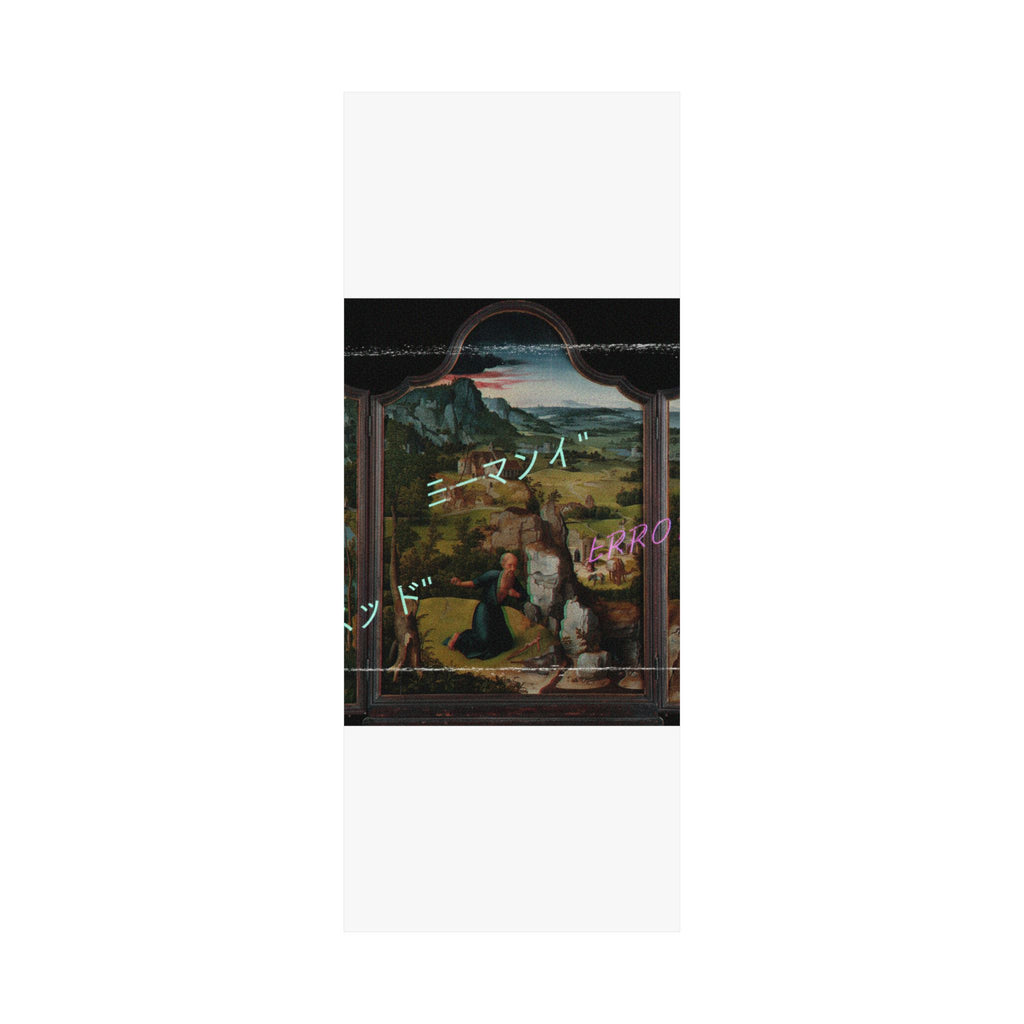 Glitched Renaissance Triptych Vaporwave ERROR Matte Poster