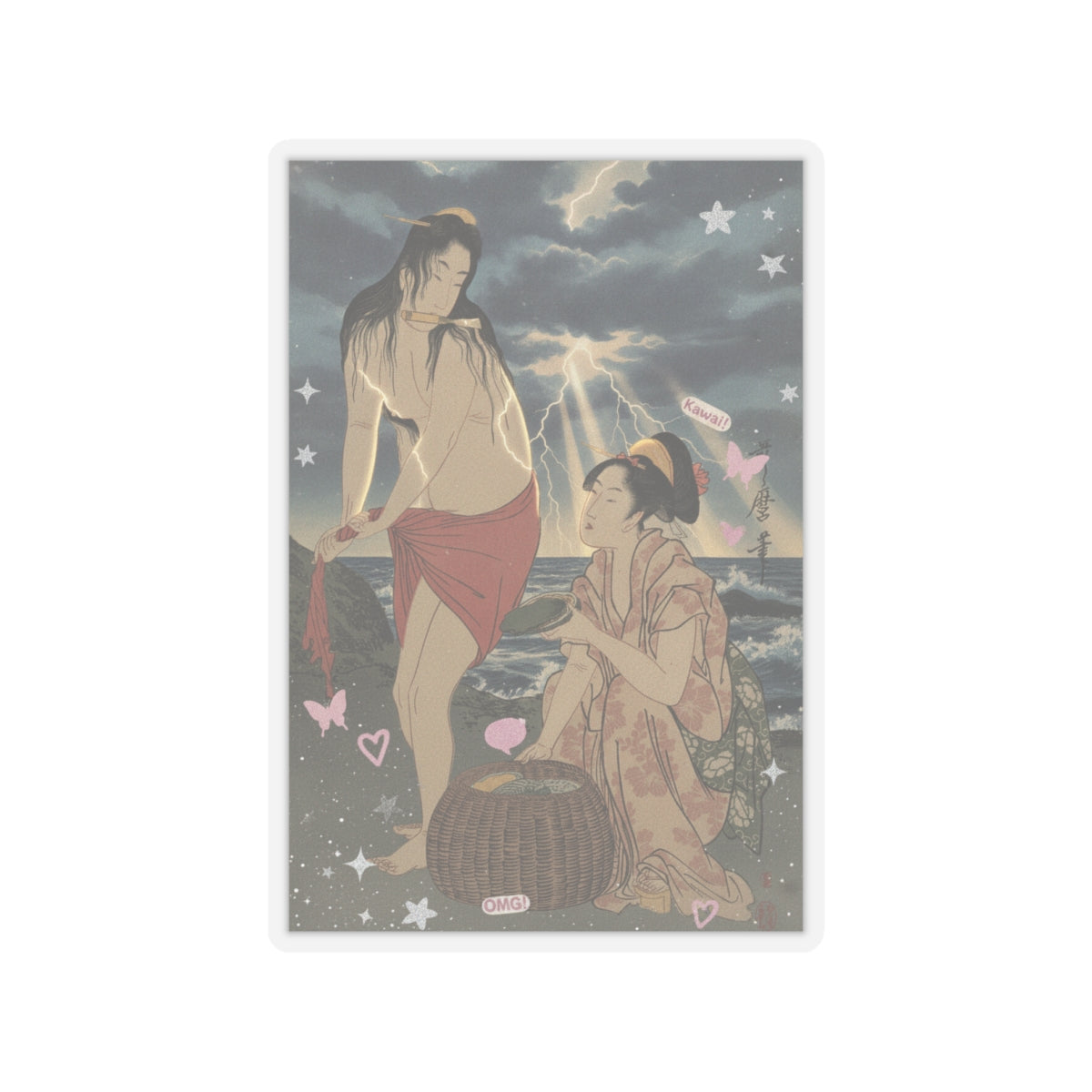 Dramatic Storm — Abalone Divers — Kiss-Cut Sticker