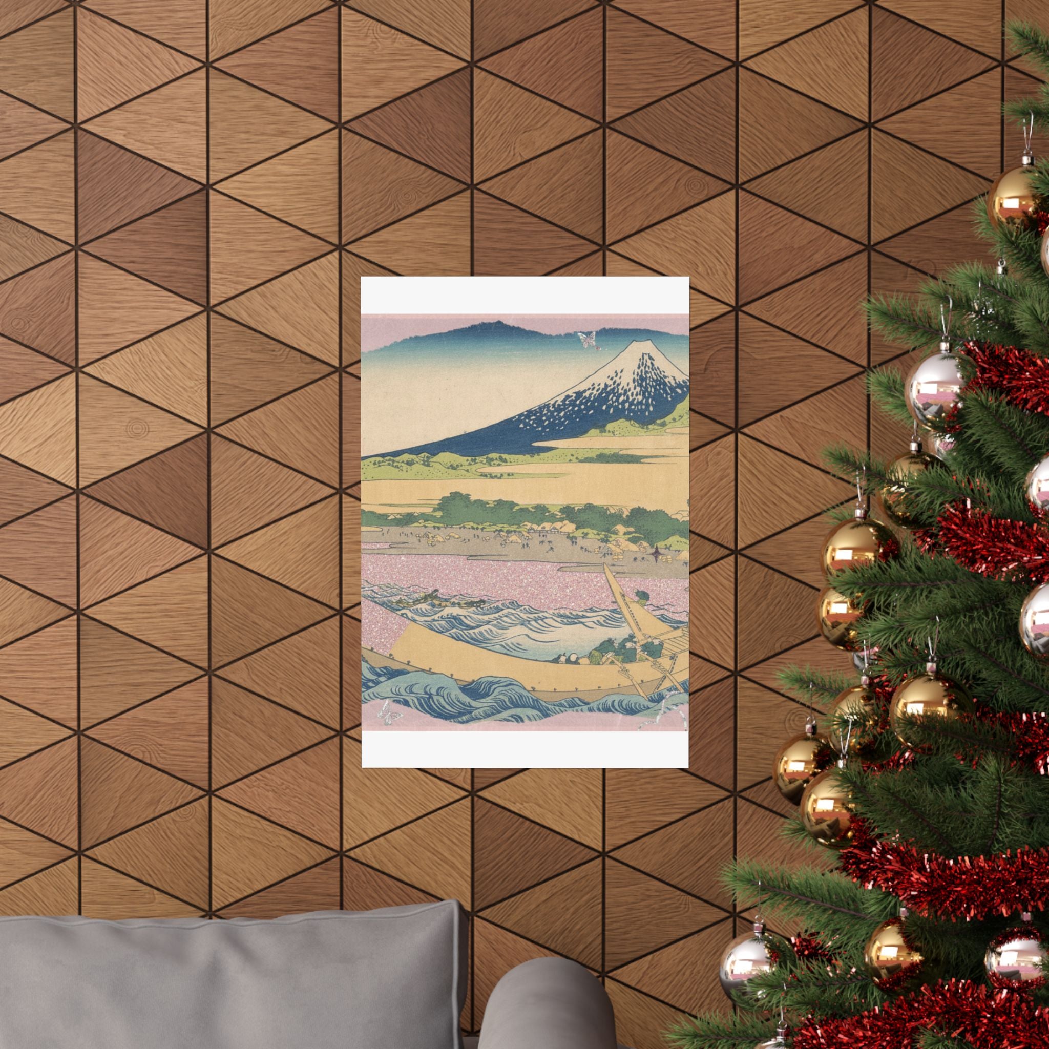 Scenic Nature — Tago Bay Near Ejiri On The Tōkaidō (Tōkaidō Ejiri Tago No Ura Ryaku Zu), From Th — Matte Poster