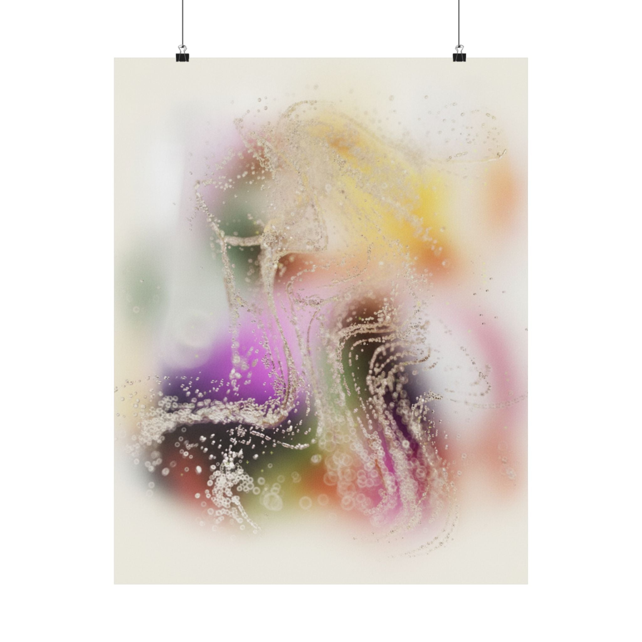 Dreamy Blurred Colour Cloud Abstract Art Poster