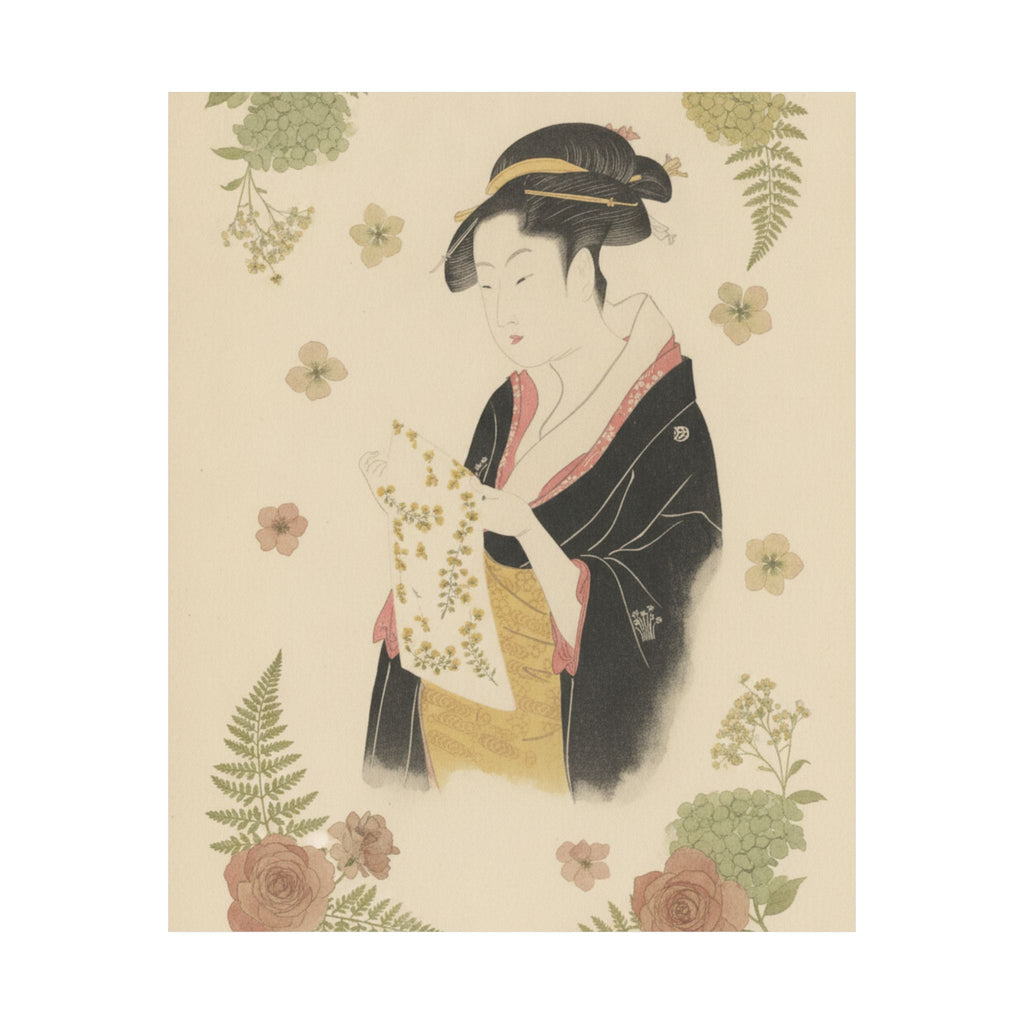 Botanical — The Lady Tomimoto Toyohina Reading A Letter — Matte Poster