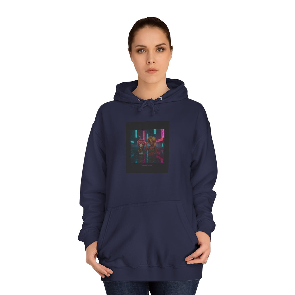 Neon Rain Anime Cyberpunk Street Pullover Hoodie