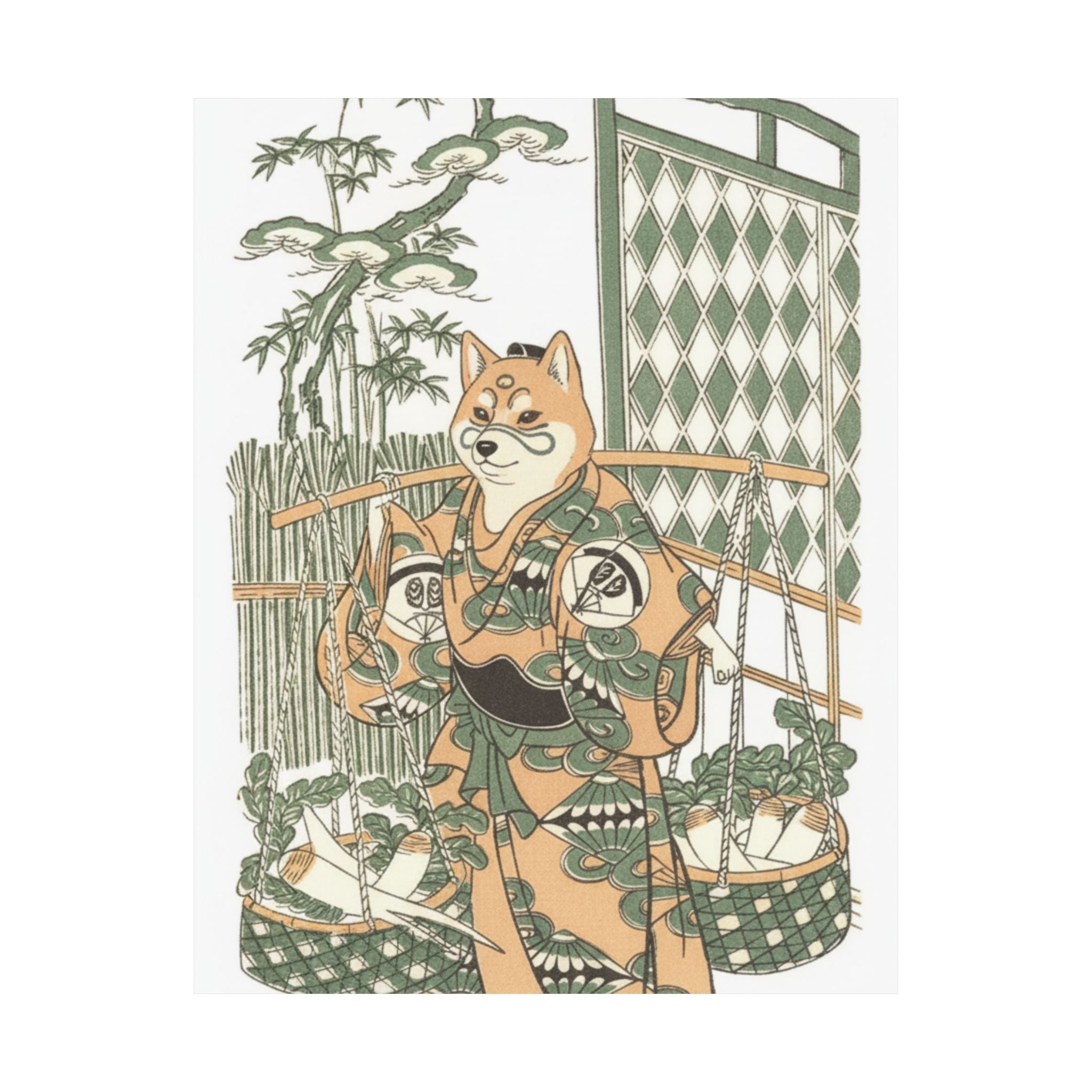 Ecommerce Main — Kabuki Actor Onoe Kikugorō I In The Belle Of Asakusa Temple (Keisei Asakusa No K — Matte Poster
