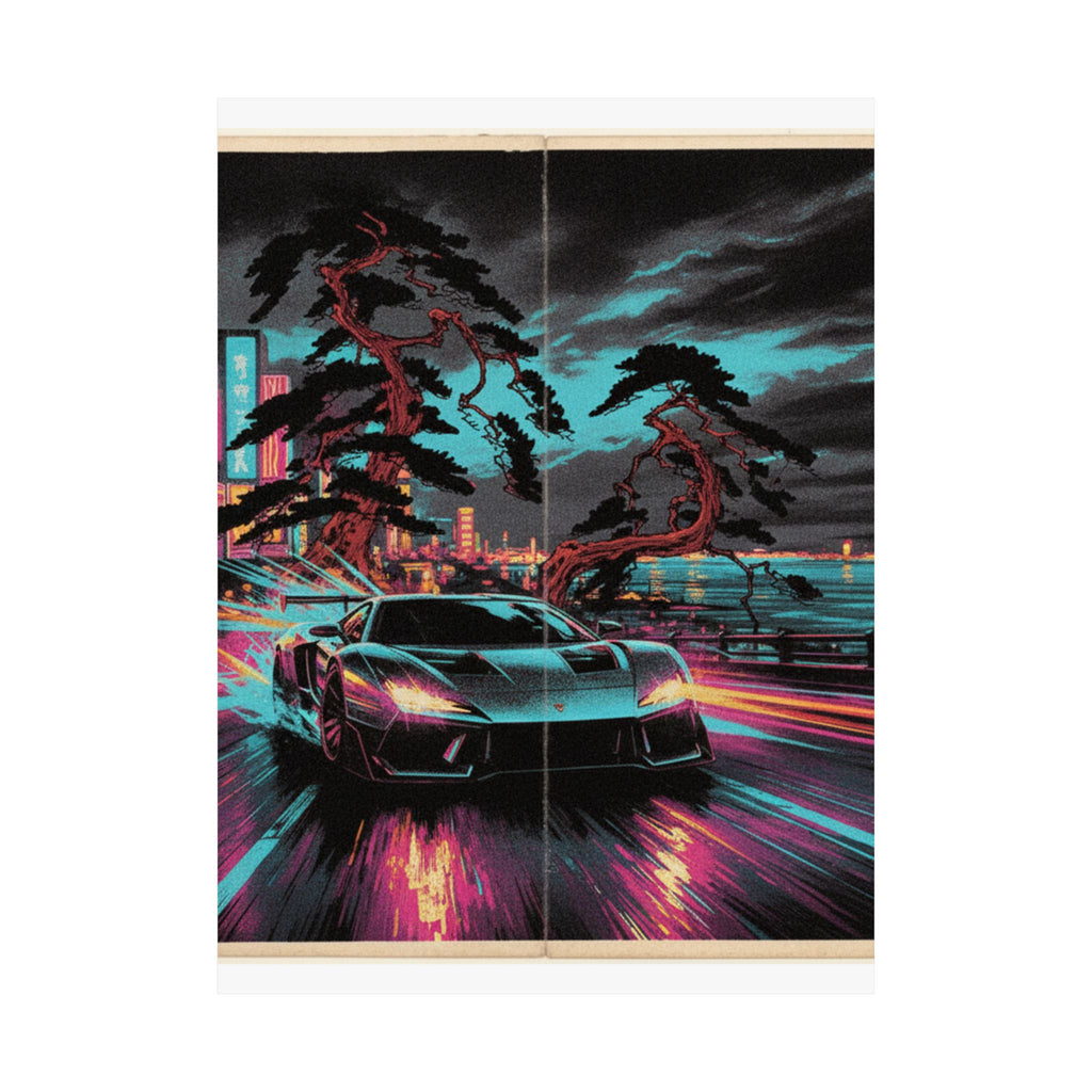 Fast Furious — Shinagawa Hakkei Zaka — Matte Poster