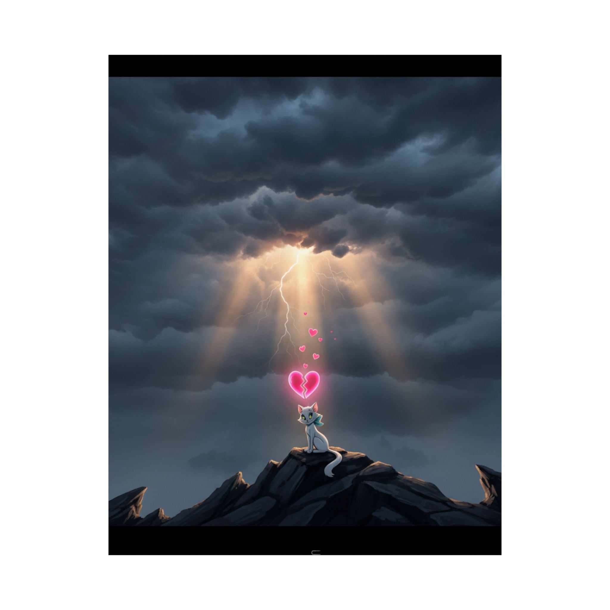 Dramatic Storm — Cat — Matte Poster