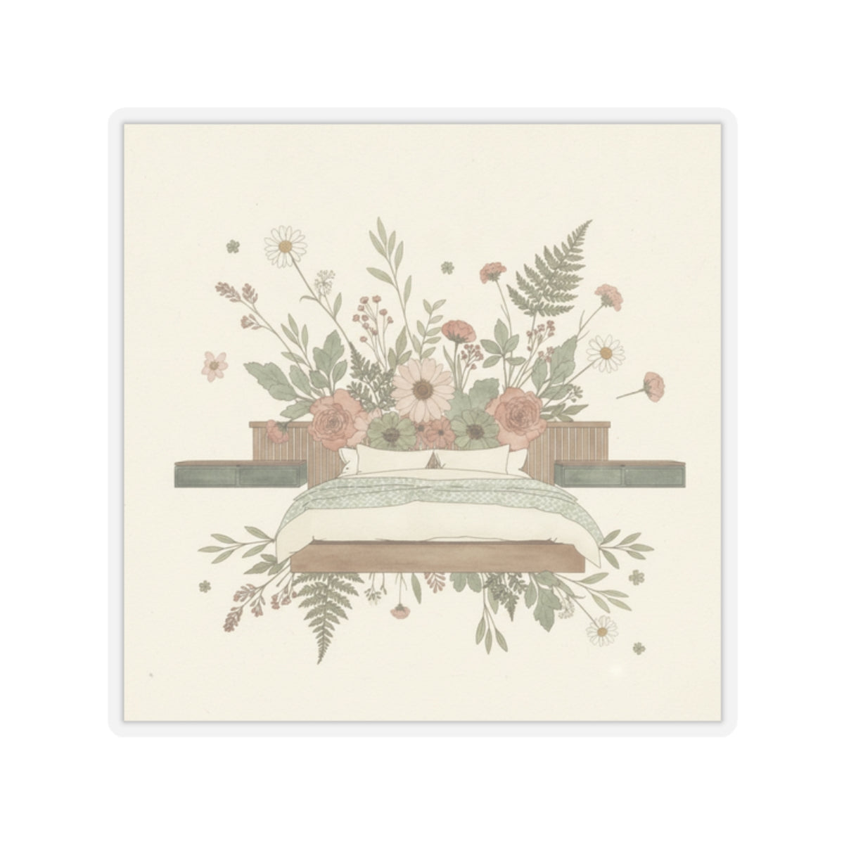 Botanical — Bedroom — Kiss-Cut Sticker