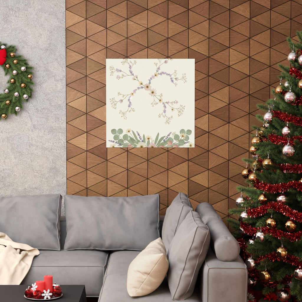 Pressed Lavender & Eucalyptus Garland Matte Poster