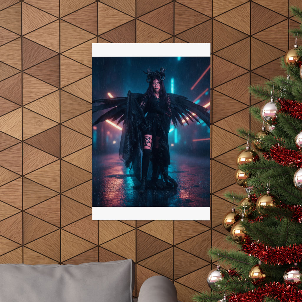 Neon Noir — Person — Matte Poster