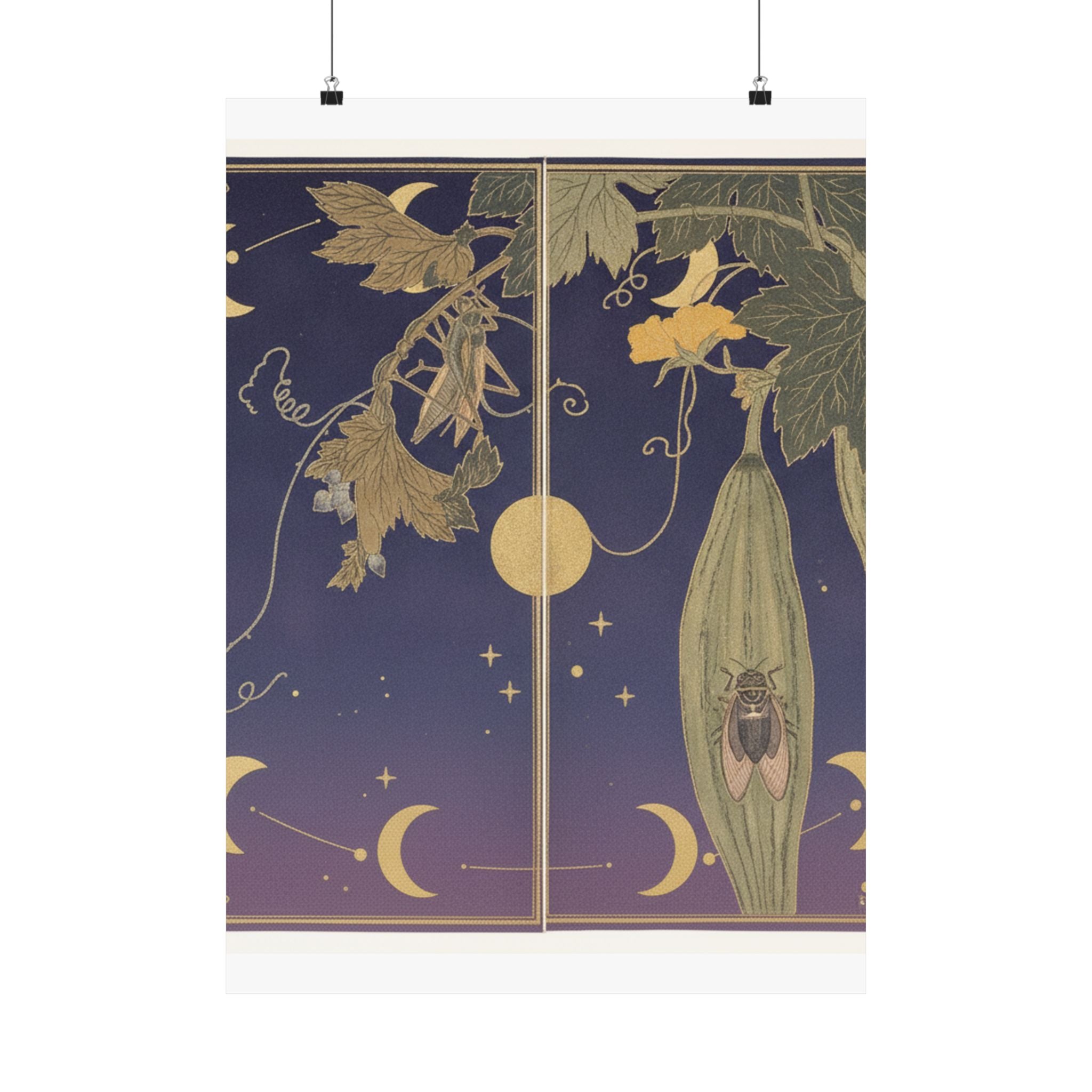 Celestial — Grasshopper (Kirigirisu); Cicada (Semi), From The Picture Book Of Crawling Creat — Matte Poster