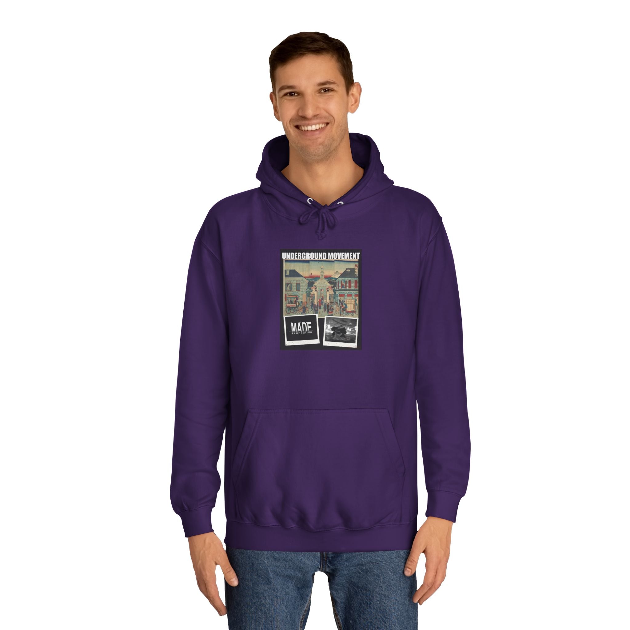 UNDERGROUND MOVEMENT | Illustration Of Foreign Residences And The Catholic Church In Yokohama (Yokohama Collage Tee — Hoodie
